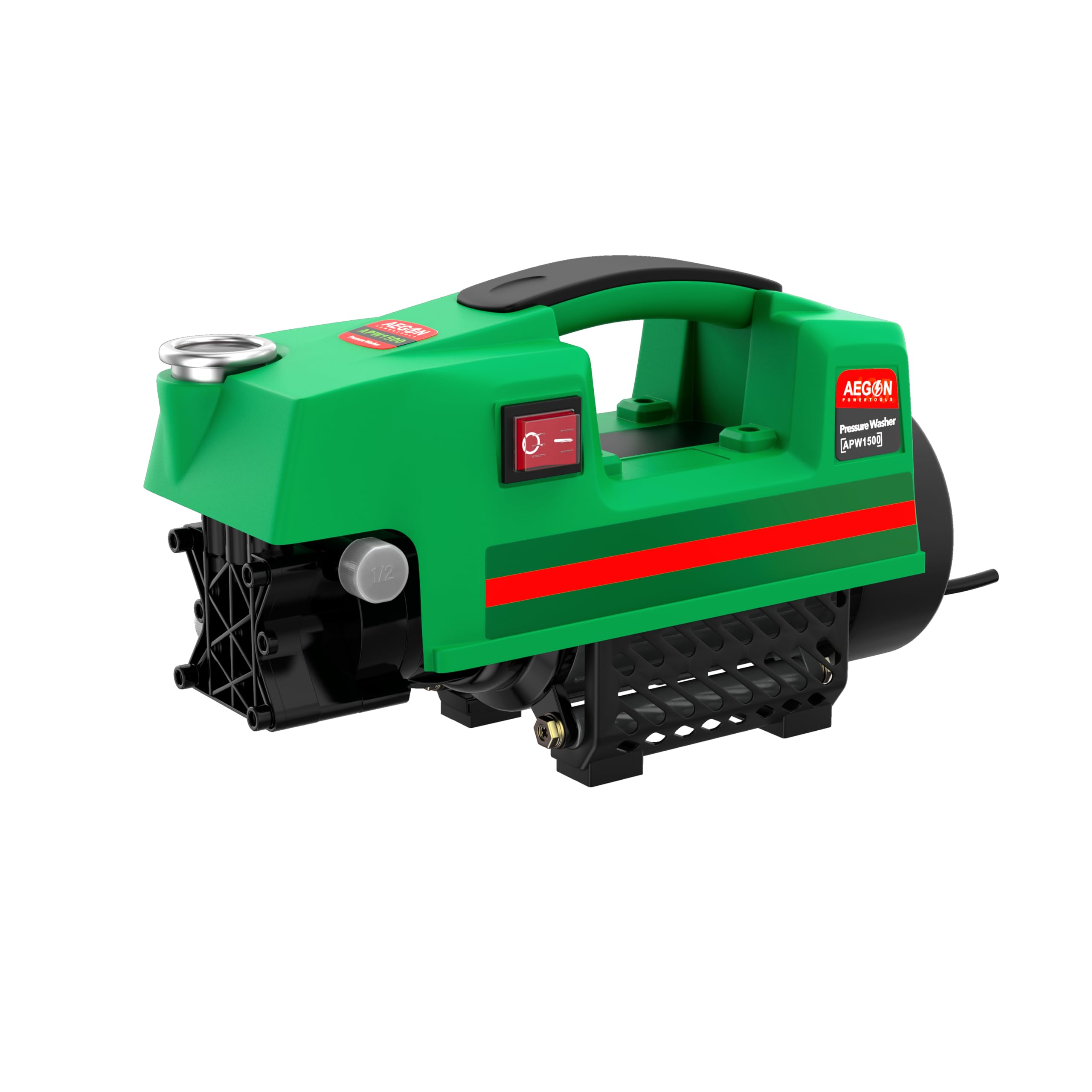 AEGON APW-1500 1500W High Pressure Washer for Car & Home | 195 Bar Electric Pressure Washer with Detergent Dispenser, Portable Car Washing Machine, 420 L/H Flow