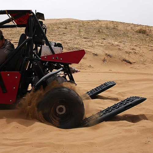 Miniatura 6 de Tablas de tracción para pistas de recuperación de neumáticos, alfombrilla de recuperación 4x4 para pista de barro de arena y nieve todoterreno 4x4