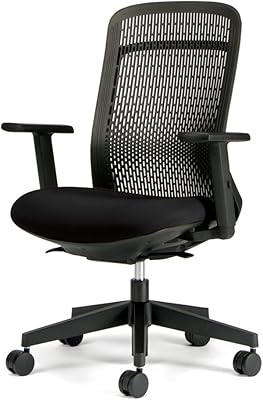 プラス デスクチェア オフィスチェア トライ Try ハイバック ブラックシェル アジャスト肘 KD-TR61SEL ブラック 39-709