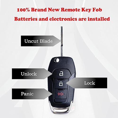 Miniatura 5 de MechanMagic Llavero de repuesto compatible con Ford F-150 F-250 F-350 Explorer 2015-2022 (2016-2022) F-350 F-450 Ranger Ecosport Bronco Llave de