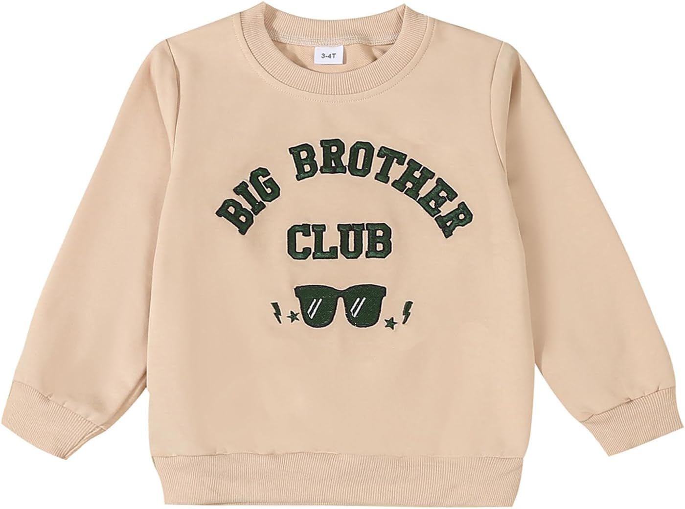 Toddler Baby Girl Boy Siblings Matching Outfits Embroidery Big Bro/Sis Big Shirt Fall Winter Outfit