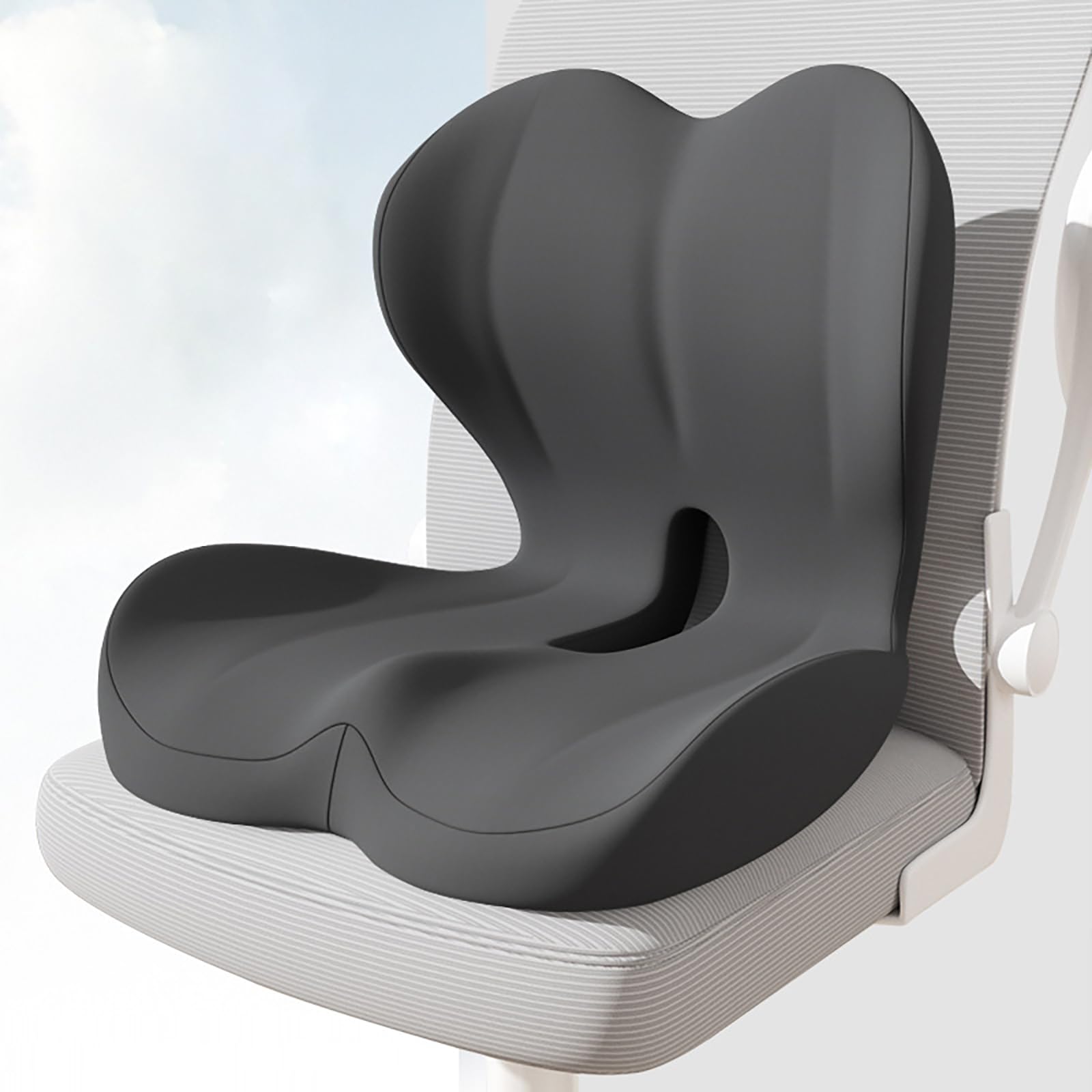 Memory Foam Seat Cushion for Office Chair, Ergonomic Coccyx Cushion for Tailbone Support, Desk Chair Cushion for Long Sitting, Car Seat, Wheelchair & Travel Comfort