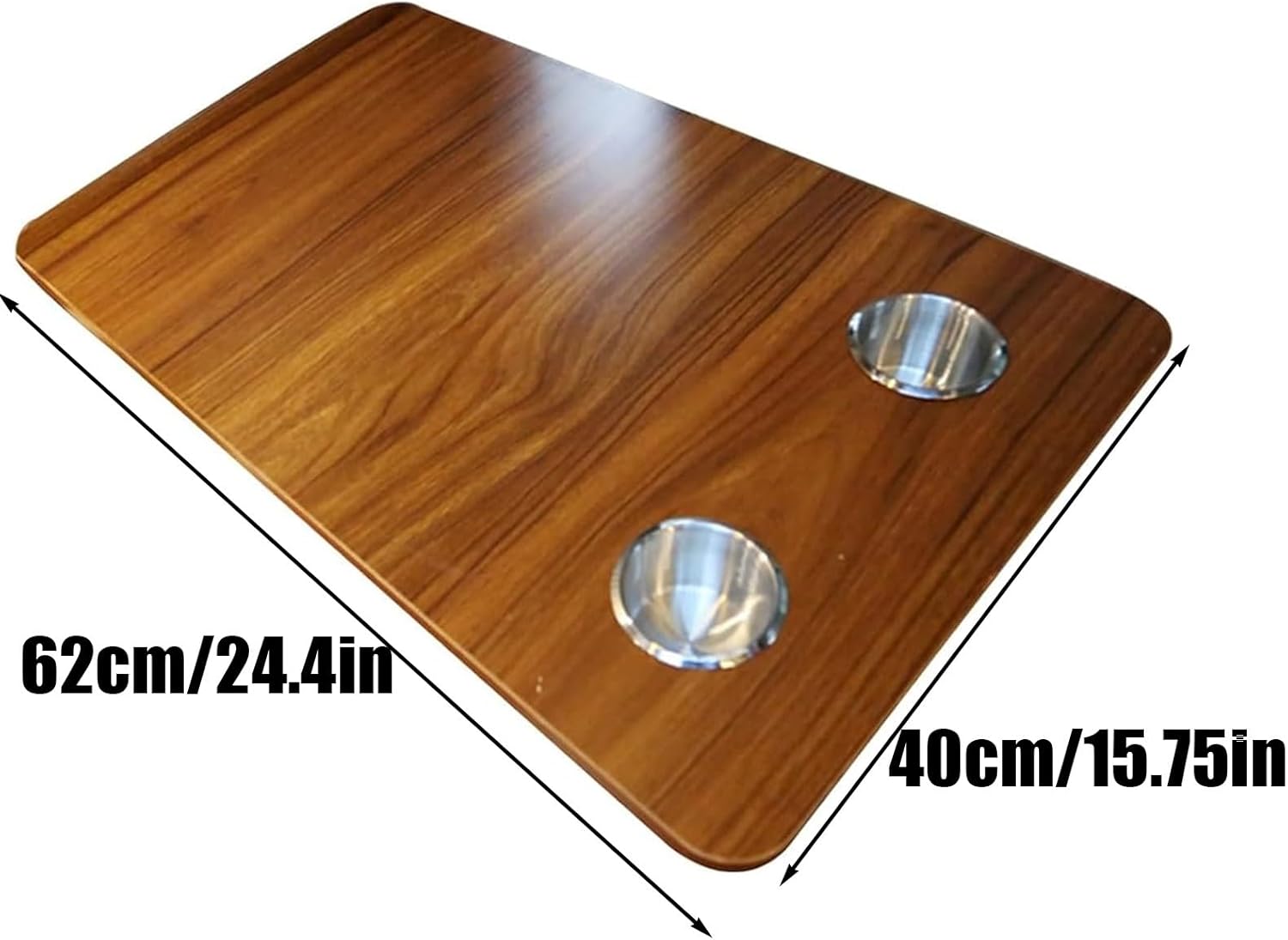 RV Folding Table, Side-Mounted RV Table, Wall Mounted Camper Tables, RVs Dinette Tables with Cup Holder, Strong Load-Bearing, Collapsible Portable