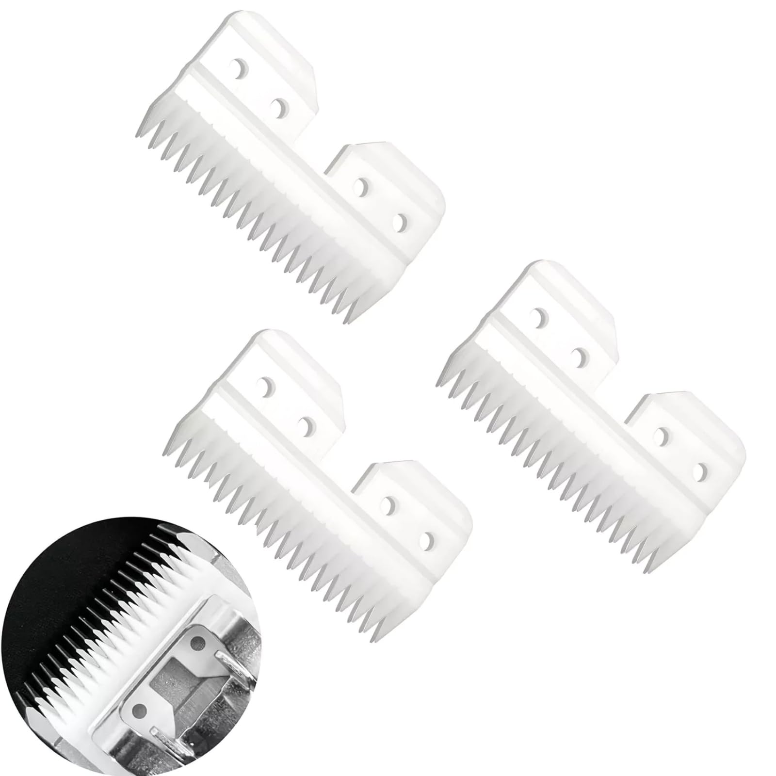 Lot de 3 lames de rechange en céramique à alimentation rapide pour tondeuse Oster A5