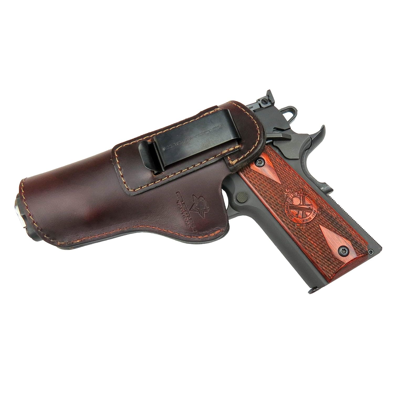 The Defender Leather IWB Holster for 1911 Style Handguns – Standard or Sweat Shield Versions – Made in USA – Fits Kimber, Colt, S&W, Sig Sauer, Ruger, Remington