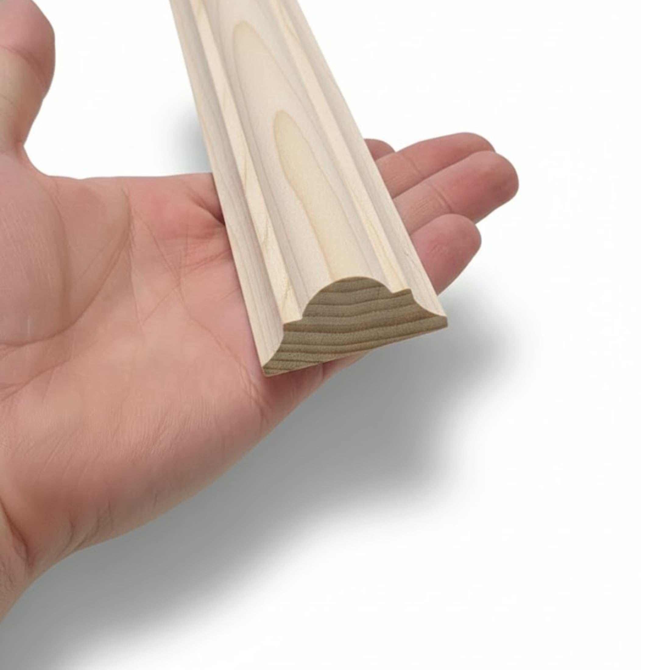 Traditional Solid Dado Rail Width 41mm x Thickness 20mm - Decorative Chair Rail Moulding for Walls, Wainscot Cap Trim - Smooth Planed Timber, Ready to Paint, Stain or Varnish, Easy DIY Installation