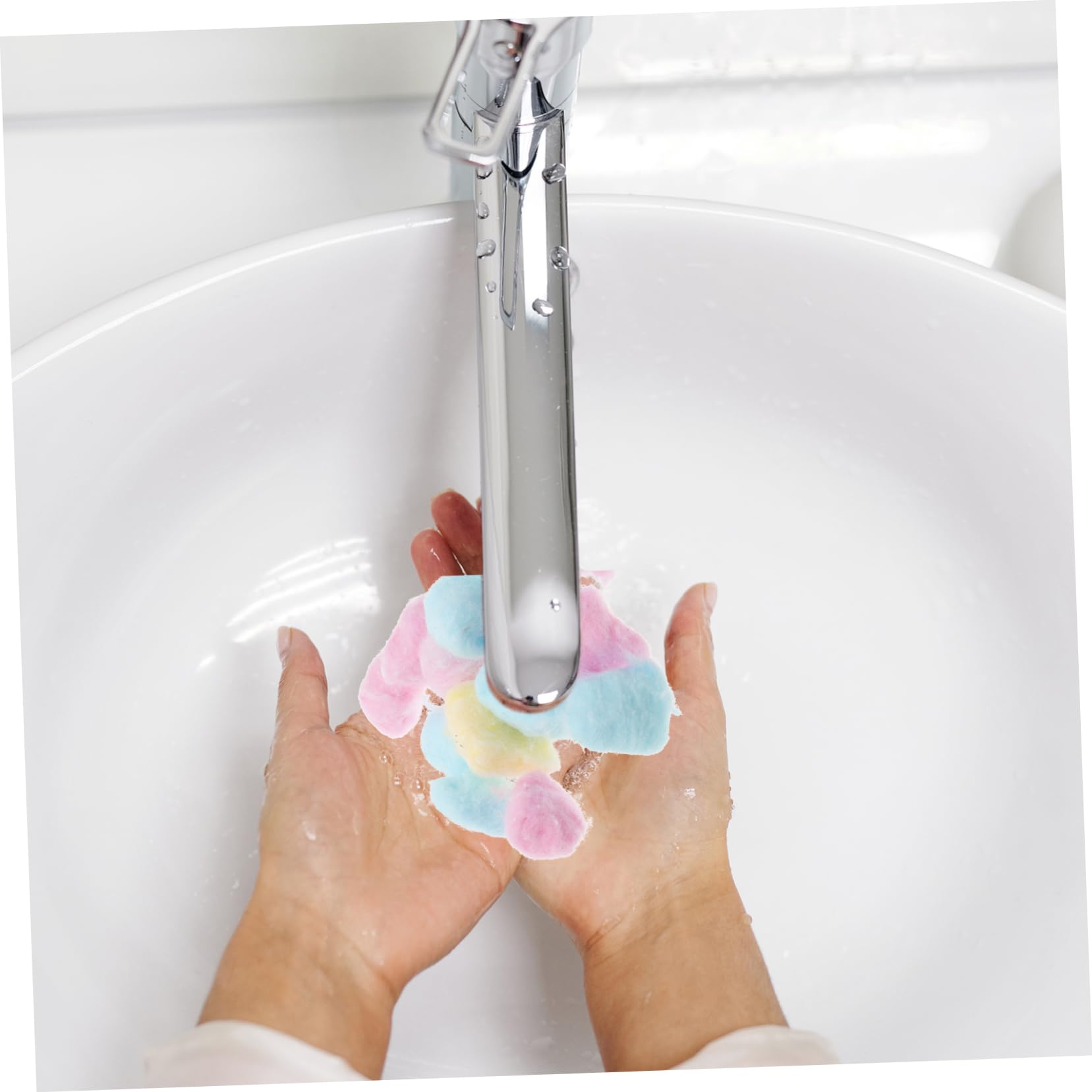 Bunte Wattebäusche 500g aus Baumwolle für Gesicht und Babys