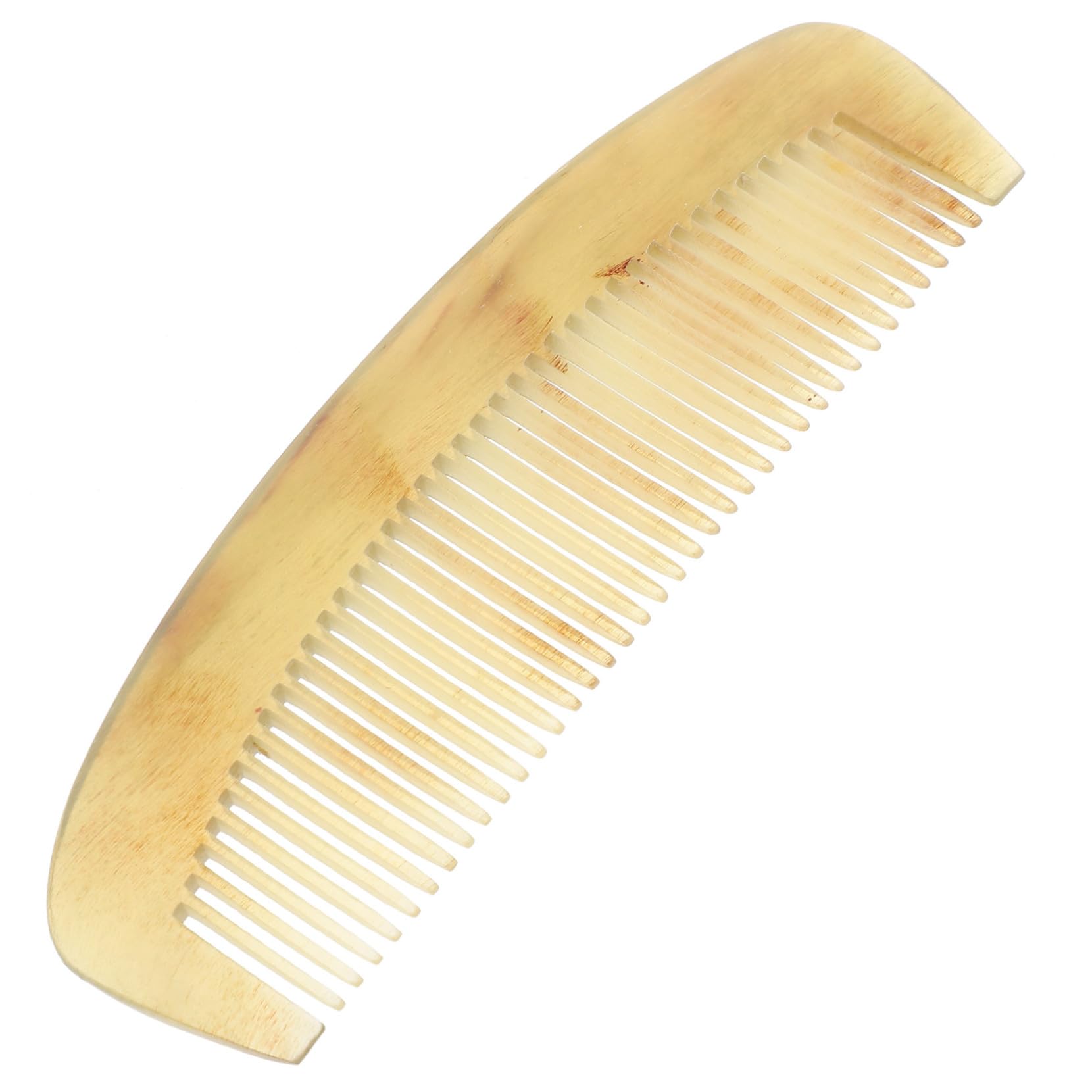 Pettine Donna in Corno Naturale Antistatico Portatile | Lisciante per Chioma, Lavorazione Fine, per Acconciature e Districatura Quotidiana