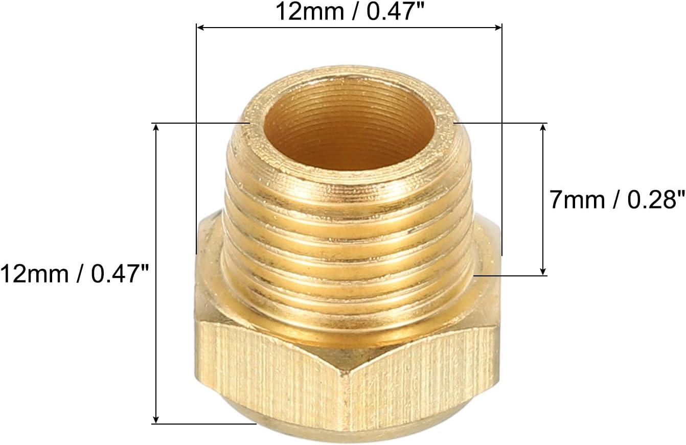 MECCANIXITY Pneumatic Muffle, 1/8" NPT Male Long Exhaust Muffler Solenoid Valve Brass Muffler Noise Silence Air Cylinder Accessories for Valve, 10 Set