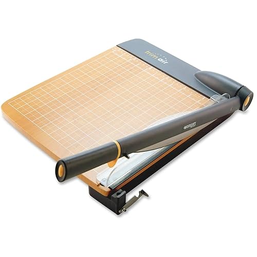 Westcott 18'' TrimAir Wood Guillotine Paper Cutter & Paper Trimmer, 30 Sheet (15108) - 18-inch