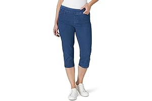 Chic Classic Collection Womens Easy Fit Elastic Waist Pull-On Capri
