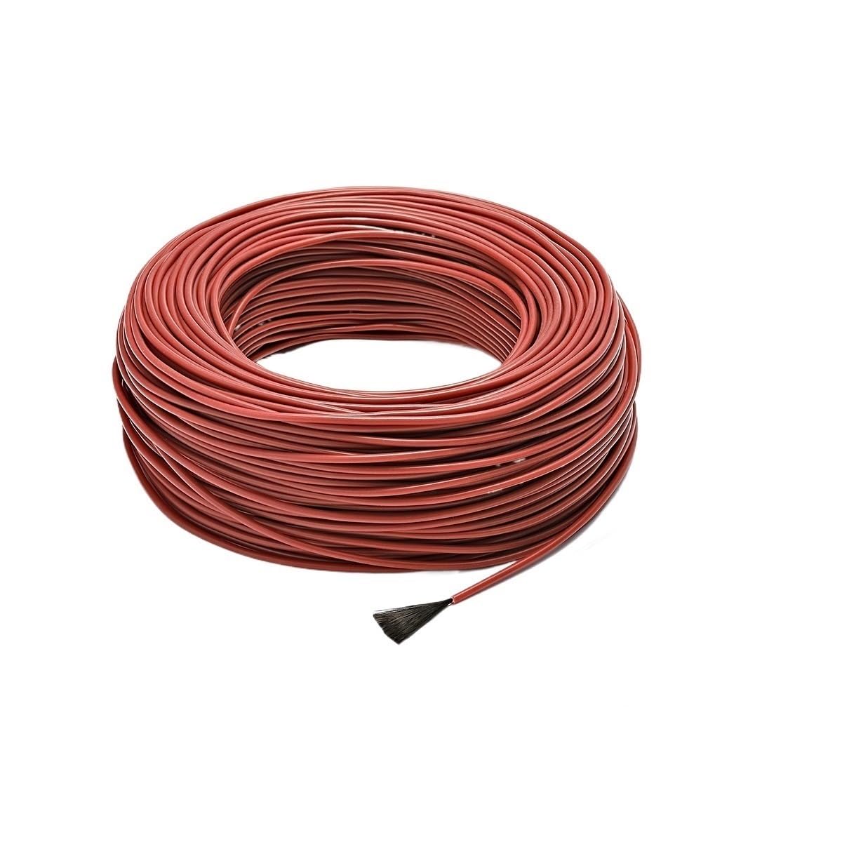 Cable calefactor de fibra de carbono de 100 m - Cable eléctrico de 12 K con resistencia de 33 ohmios/m for aplicaciones de calefacción flexibles(Red)