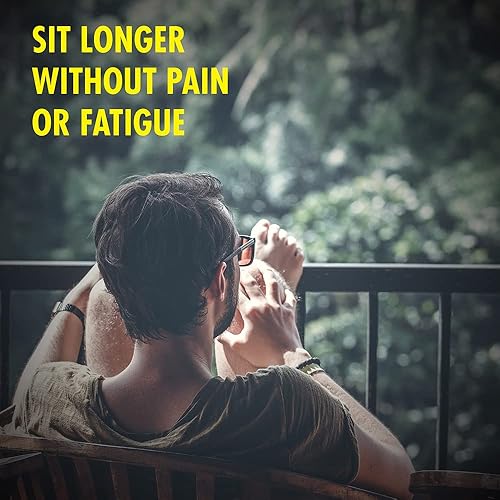 Miniatura 15 de HEALTHMATE Cómodo cojín de gel para sentarse durante mucho tiempo para aliviar el dolor de espalda, ciática y coxis, para silla de oficina