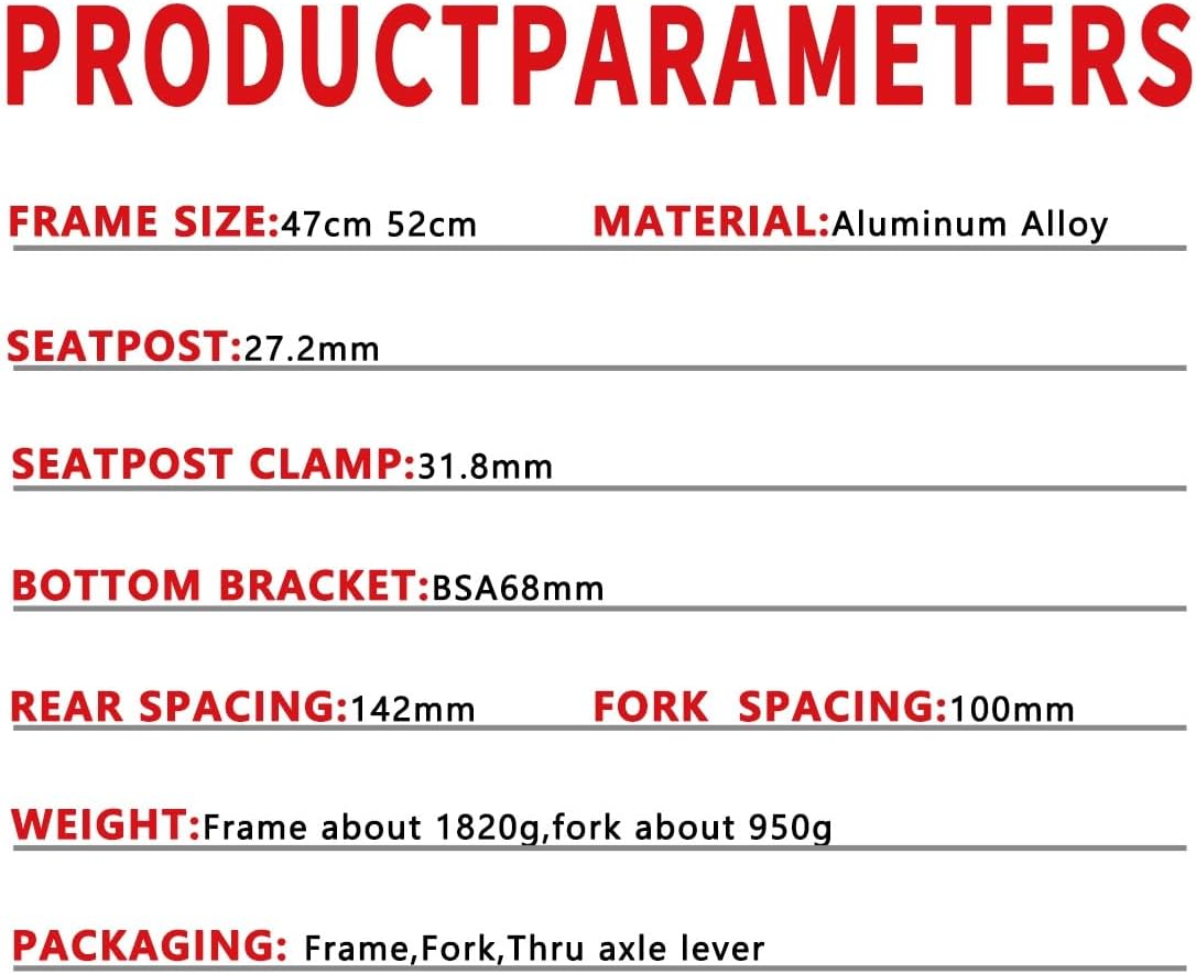 700C Gravel Road Bike Frameset 47cm 52cm Disc Brake Aluminum Alloy Bicycle Frames Cyclocross Bike Frame with Fork Semi-Internal Routing Thru Axle 100/142mm