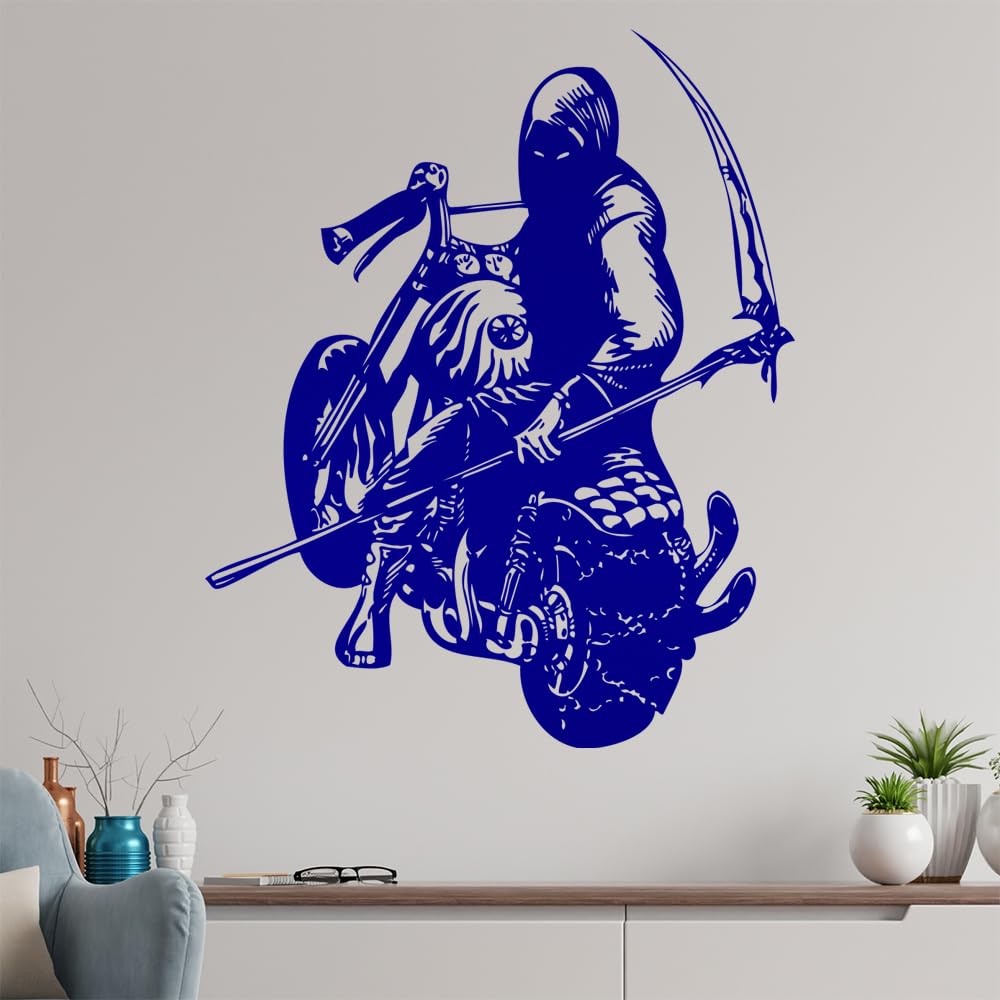Biker – Der Tod Wandtattoo In 6 Größen – Selbstklebender Wandaufkleber Für Wohnzimmer, Küche, Schlafzimmer