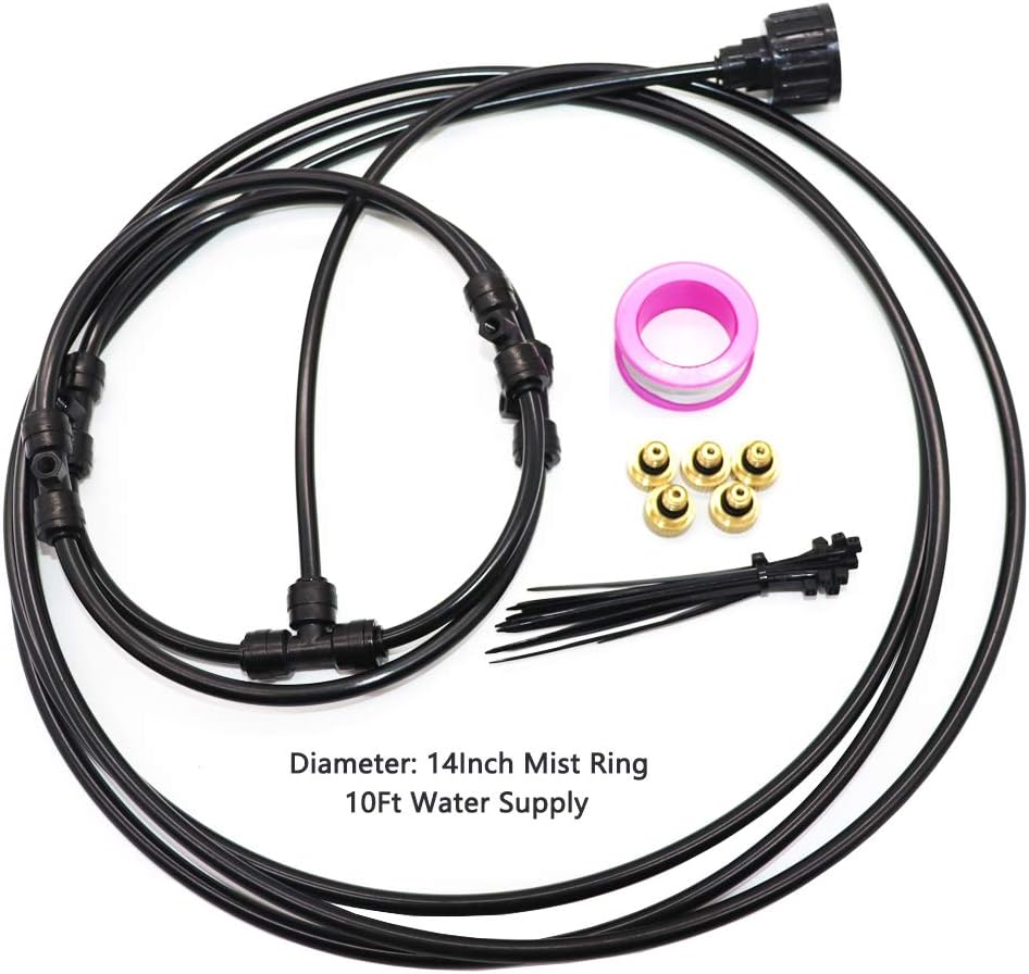 Blupure Fan Misting System, Mistng Fan Ring, Outdoor Mist Cooling System for Cool