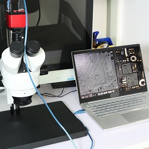 Miniatura 7 de Cámara de microscopio HDMI HD 2MP 30FPS HDMI USB Industrial Digital Teléfono Cámara Microscopio para Microscopio Binocular Trinocular (Color