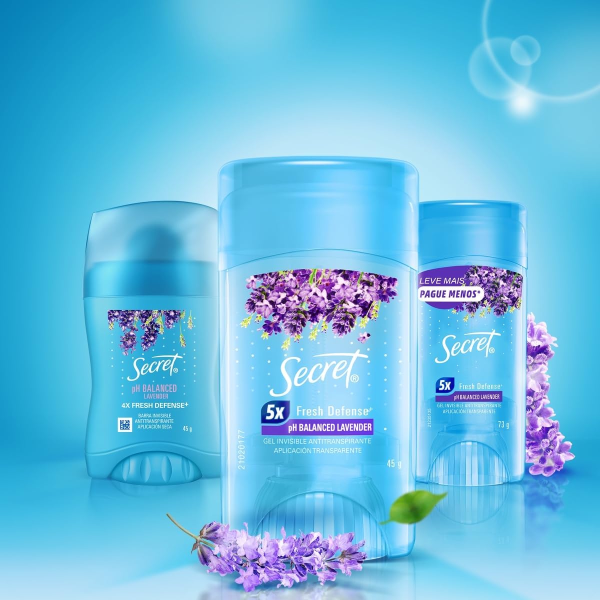 Desodorante em Gel Antitranspirante Secret ph Balanced Lavender 73g