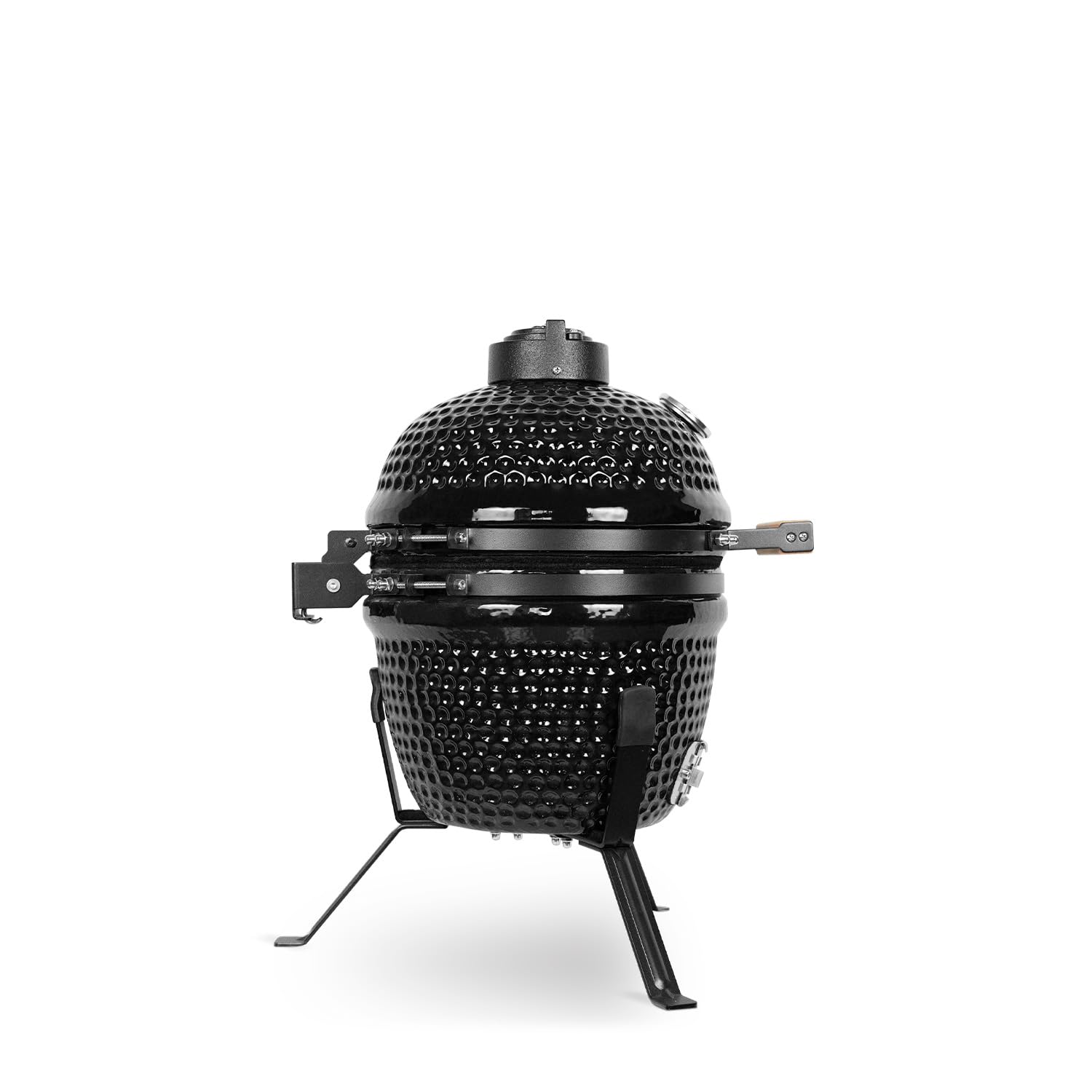 CREATE/BBQ KAMADO/Barbecue fumoir céramique noir 13 pouces/Peut griller, fumer et cuire, avec régulateur de température et deux sources de ventilation.