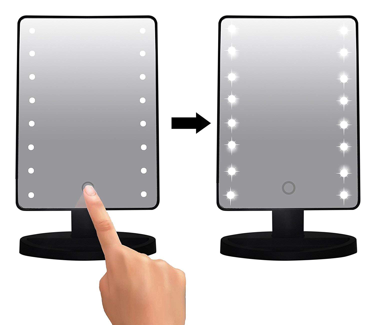 Hollywood Style LED Vanity Mirror with Lights, Makeup Mirror with Dimmable Touch Control Panel, Illuminated LED Mirror for Makeup and Grooming, Clear Reflection Surface for Bathroom & Dressing Table 1