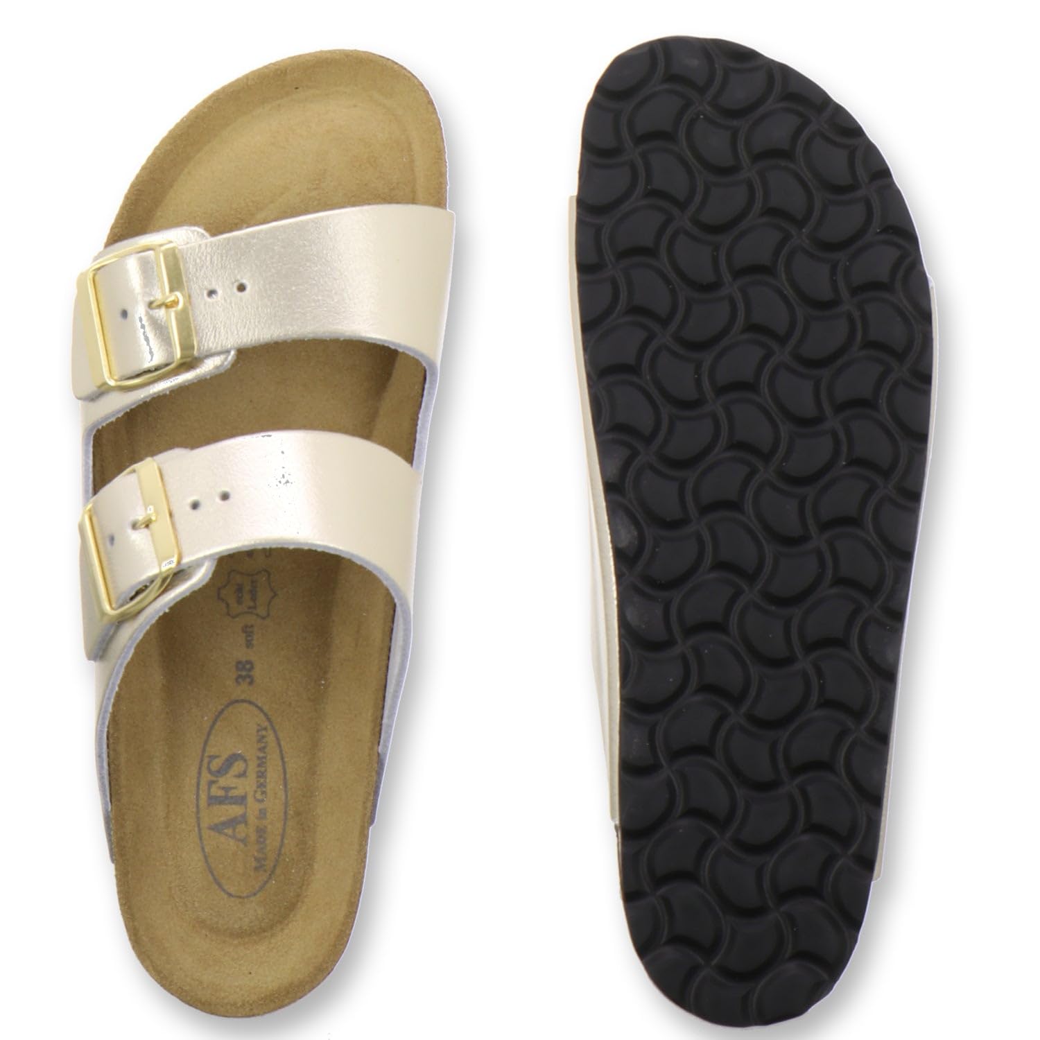AFS-Schuhe 2100 - Sandali da donna, alla moda, in vera pelle, realizzati in Germania