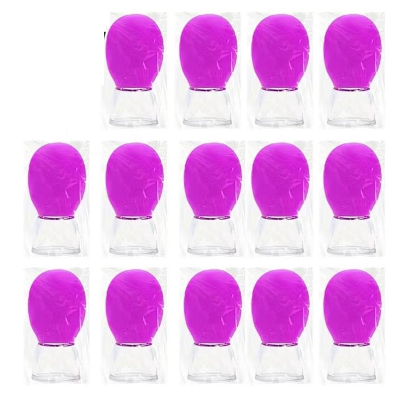 Juego de ventosas silicona for rostro y cuerpo | Masajeador de succión al vacío for meridianos, ventosa facial y de espalda(50pcs Pink)