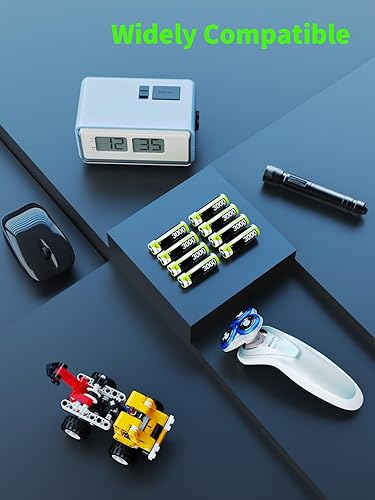 Miniatura 7 de Batería de iones de litio de 1,5 V y 3000 mWh, paquete de 8 baterías AA recargables con cargador integrado, a prueba de fugas, carga independiente,