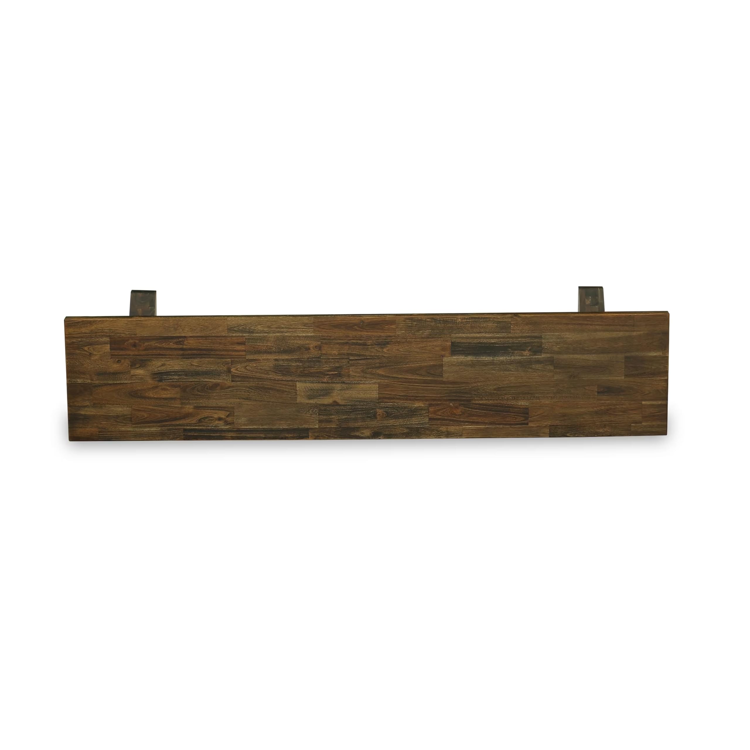 East West Furniture XB777 X-Style Modern Dining Room Bench with Wooden Seat, 72x15x18 Inch, Multi-Color
