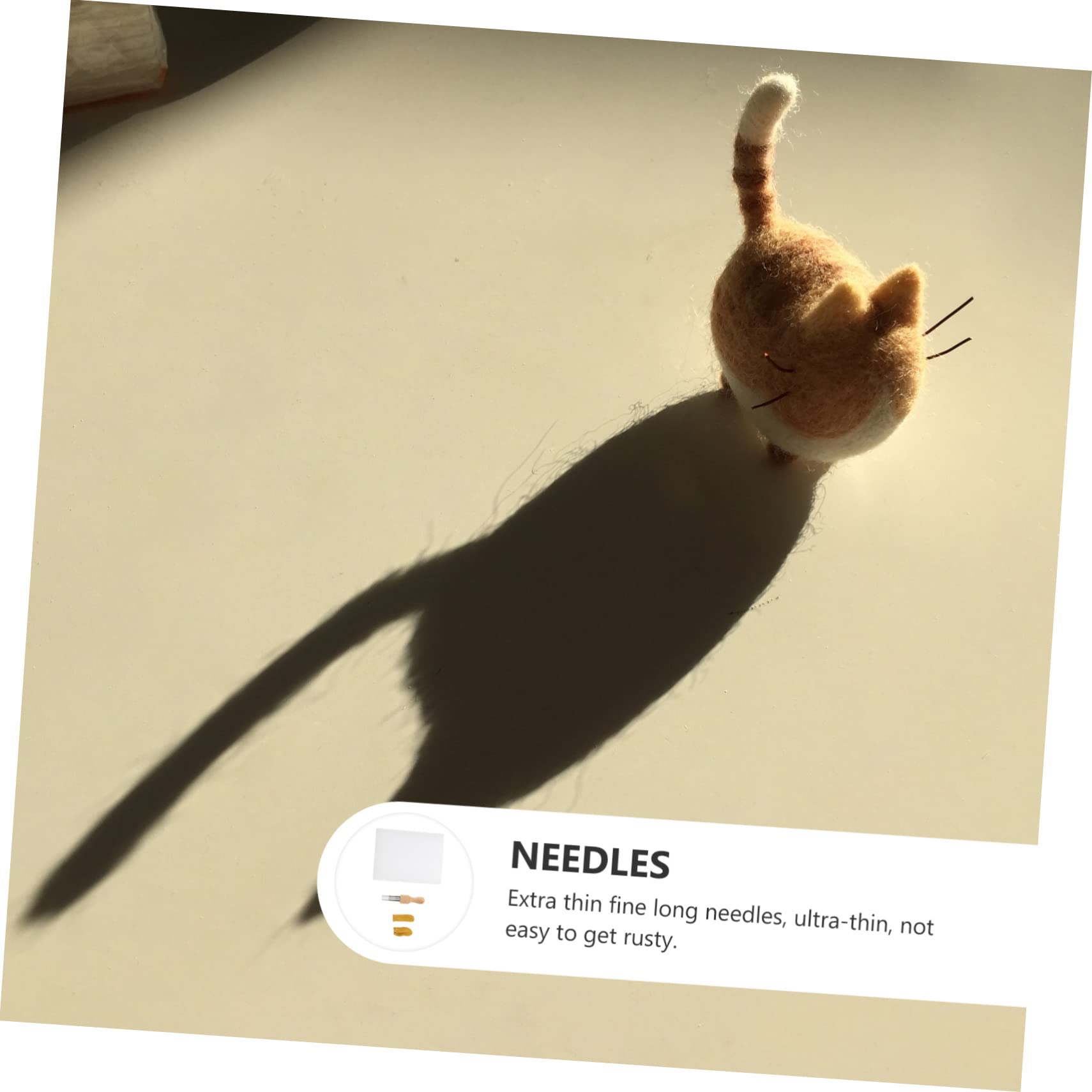 Gogogmee 1Set Knitting Needles with Ergonomic Handle and for Comfortable Stitch Punching for Felt and Needle Felting Crafts Includes Punch Needles Random