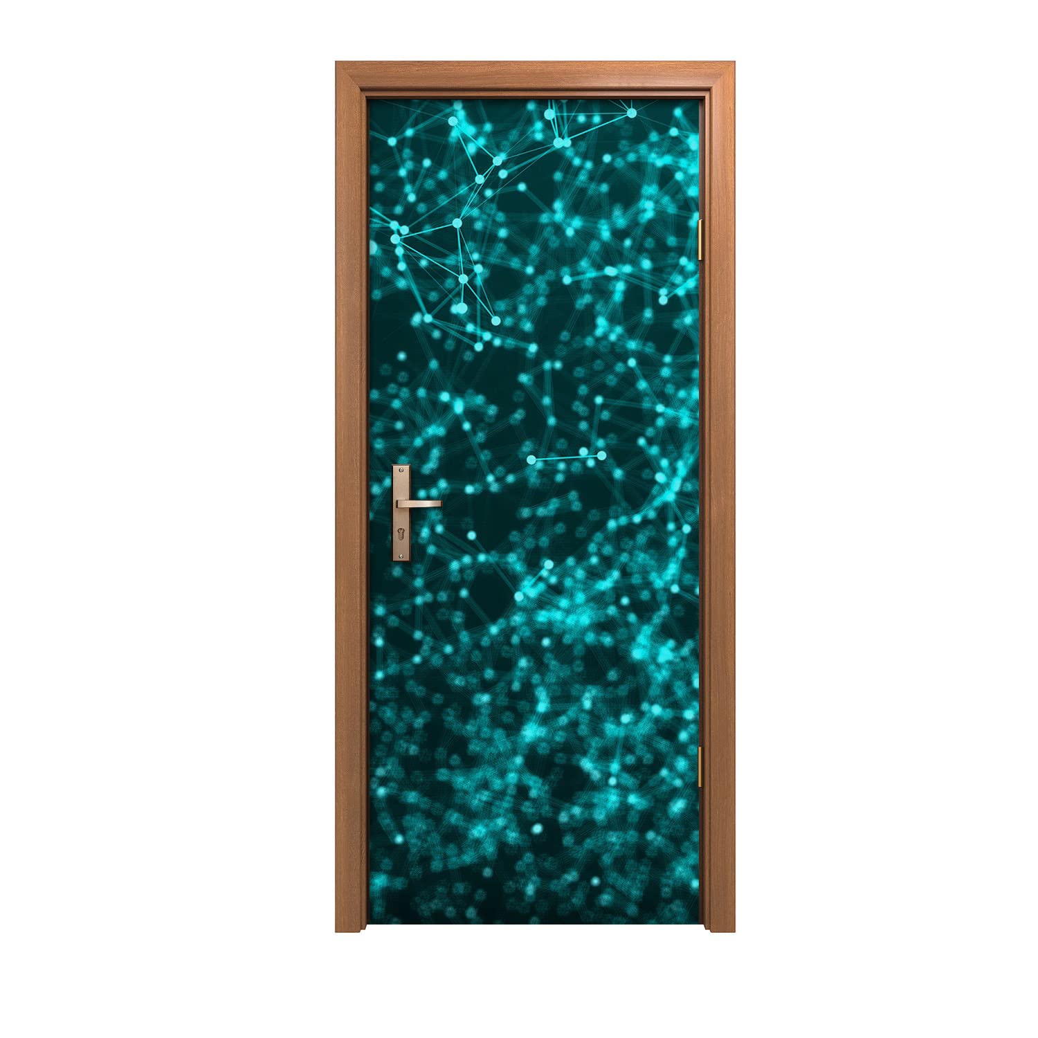 Autocollant de porte 90x200cm Coloray, design d'intérieur haut de gamme lignes et points