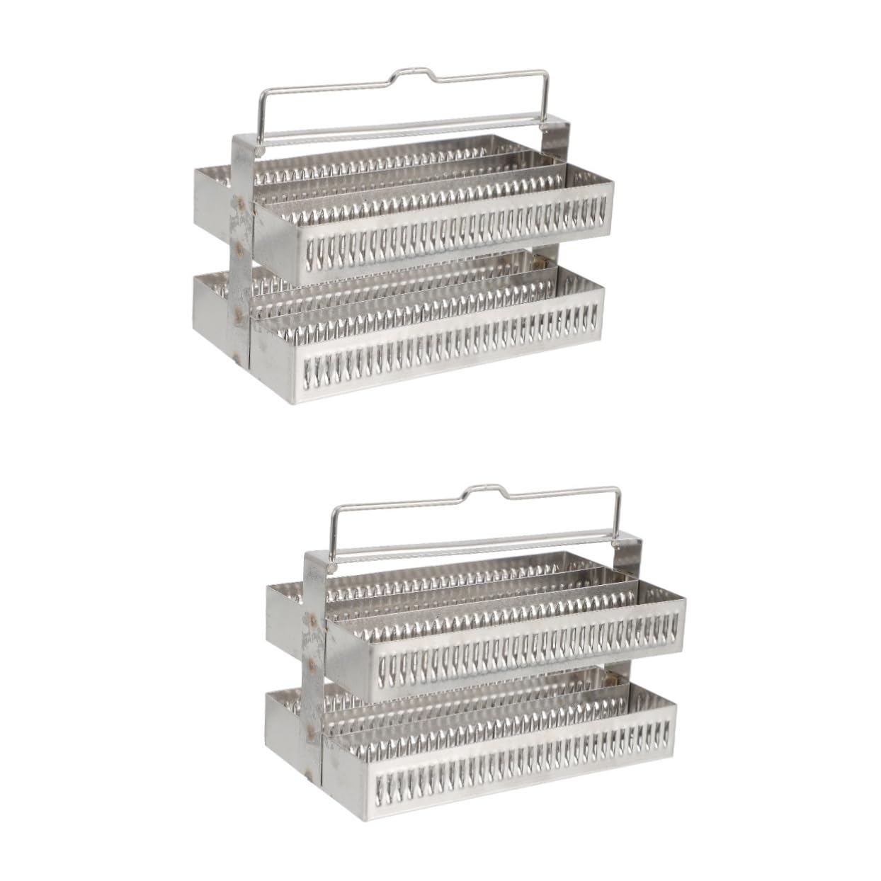 LABRIMP 2pezzi Per Vetrini Inossidabile Posizioni Rack Per Essiccazione Vetrini Microscopio Strumento Per Laboratori