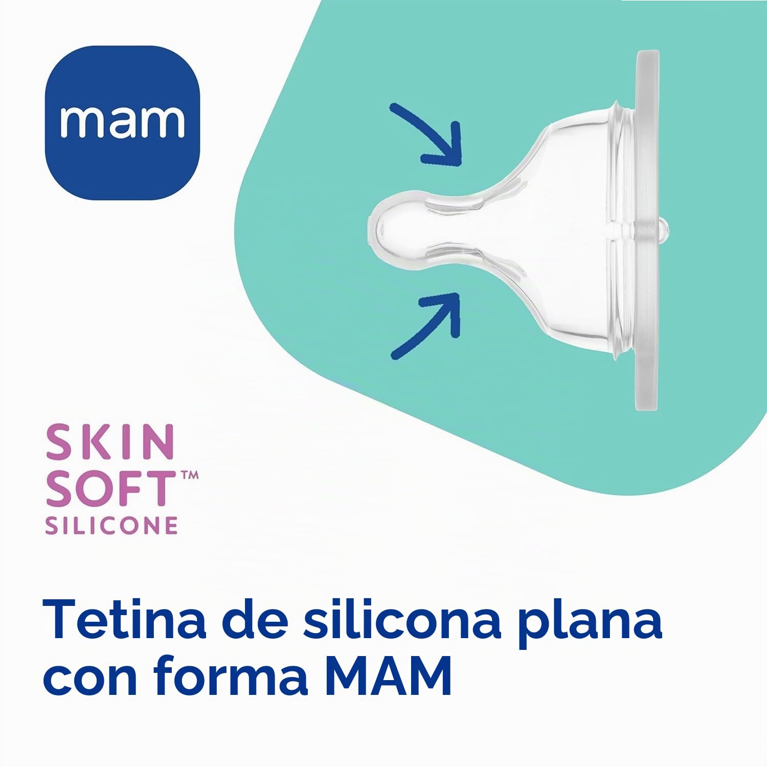MAM Feel Good Glass Bottle Neutral - Botella de cristal (260 ml, incluye tetina, tamaño 1, 2 unidades)