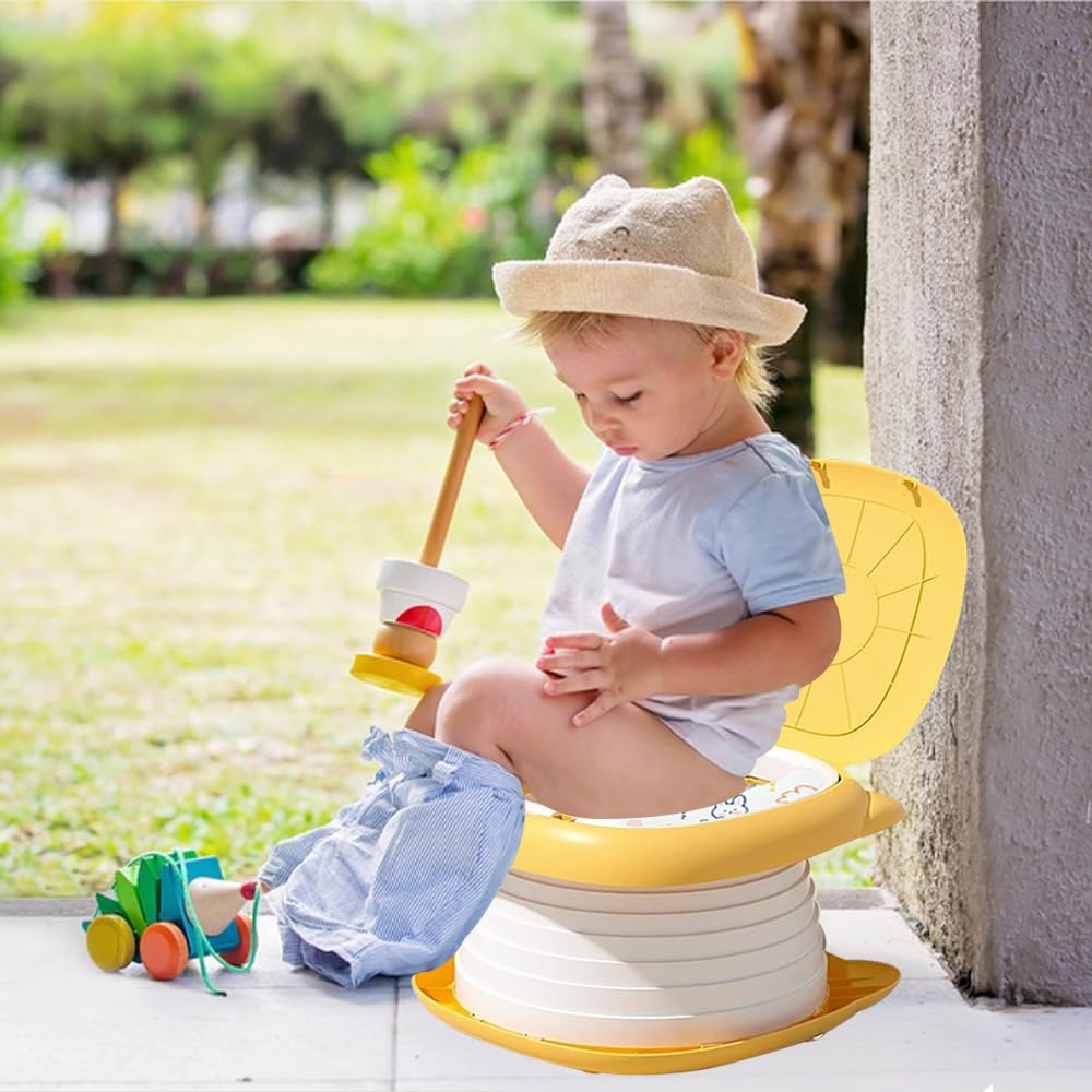Toilettes Pliantes pour Enfants - Pot de Voyage Portable et Pliable - Siège de Toilette (Gelb)
