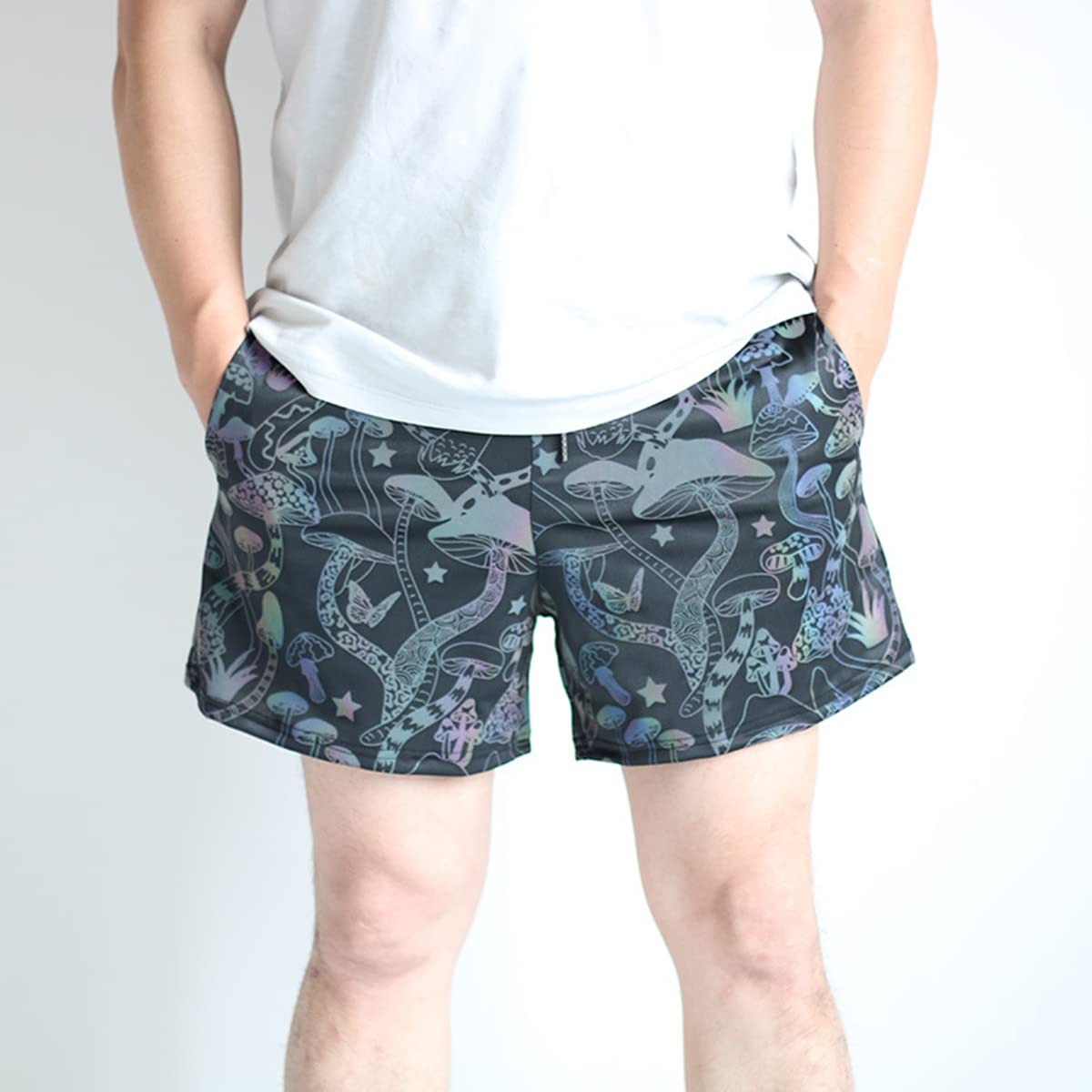 Amazon.com: Men Colorful Reflective Shorts Pants, Summer Men's