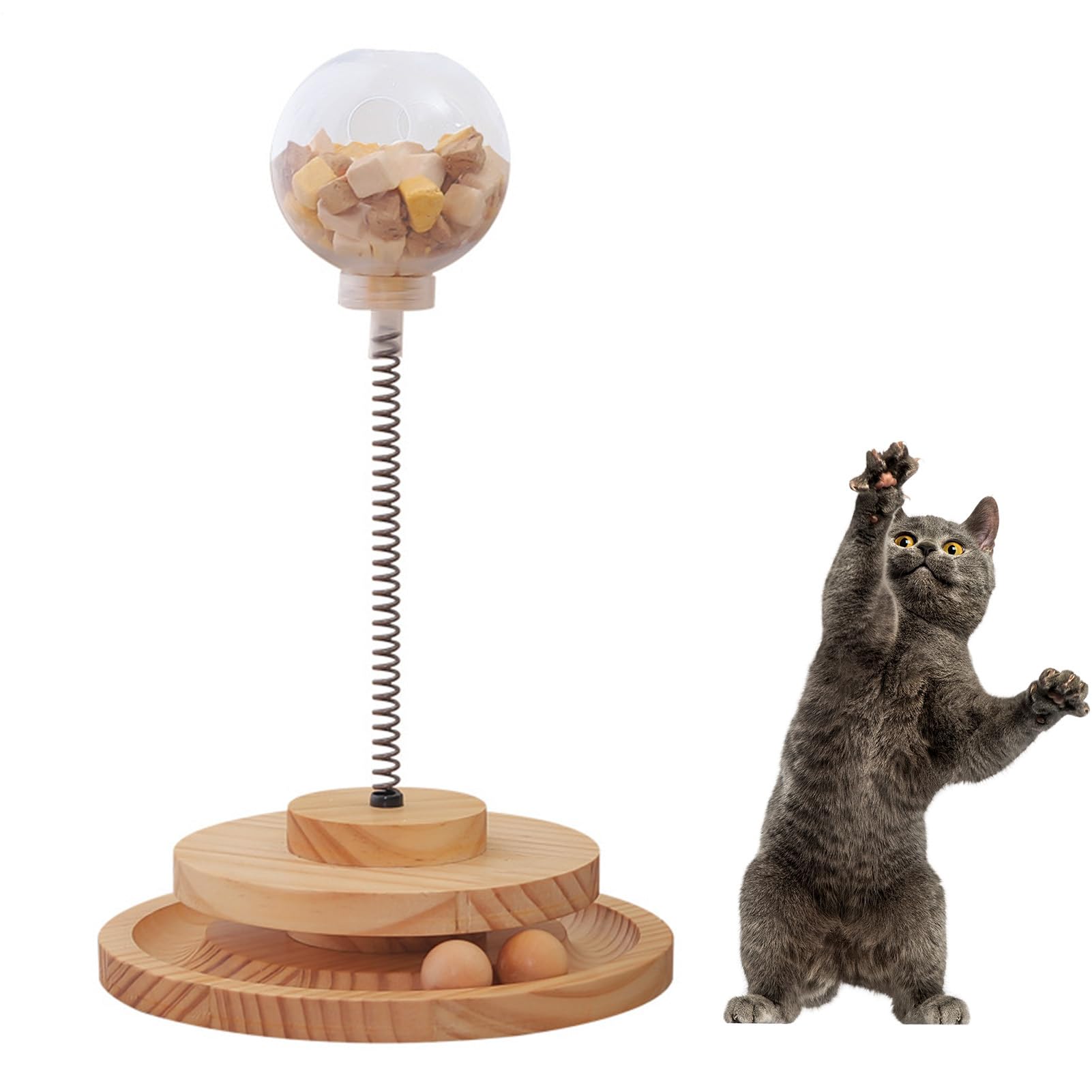 Alimentador para gatos y dispensador de alimentos lentos para perros