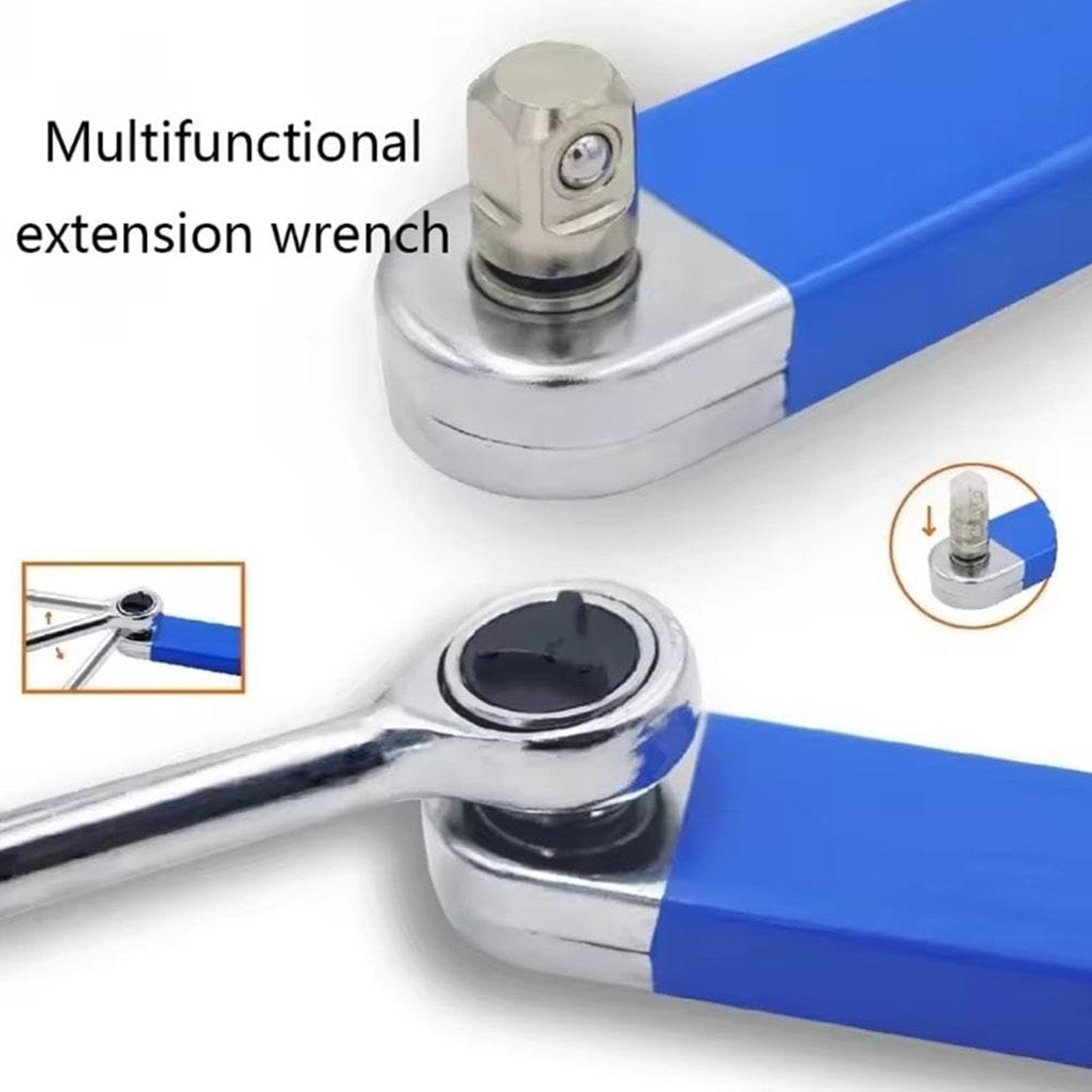 Clé D'Extension Décalée Multifonction Avec Adaptateurs 1/2", 1/4" & 3/8" – Outil Indispensable Pour Mécaniciens Et Garagistes