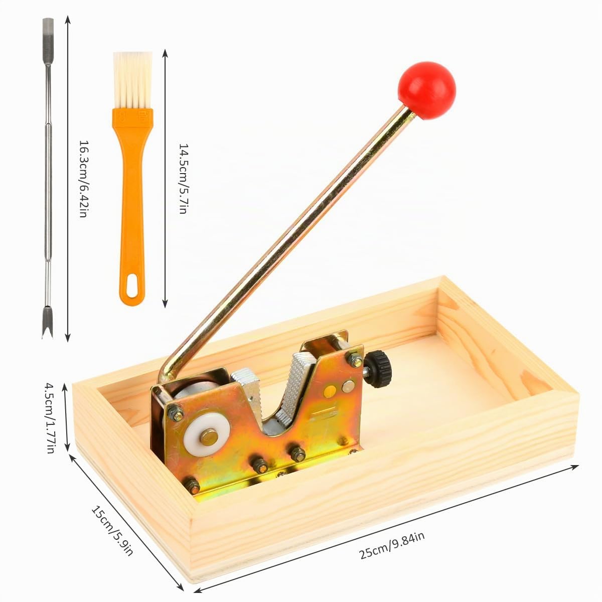 OctBird Schiaccia Noci e Mandorle Nut Sheller Tool, Schiaccia Olive in Legno, Schiaccianoci Antiscivolo Acciaio Inox Multifunzione Nut Sheller Tool, con 3 Aghi per Noci e 3 Spazzole