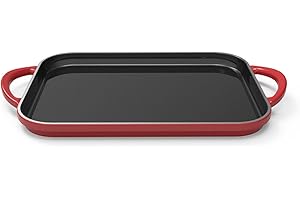 Pro Cast Traditions Slim Griddle, 17", Cranberry