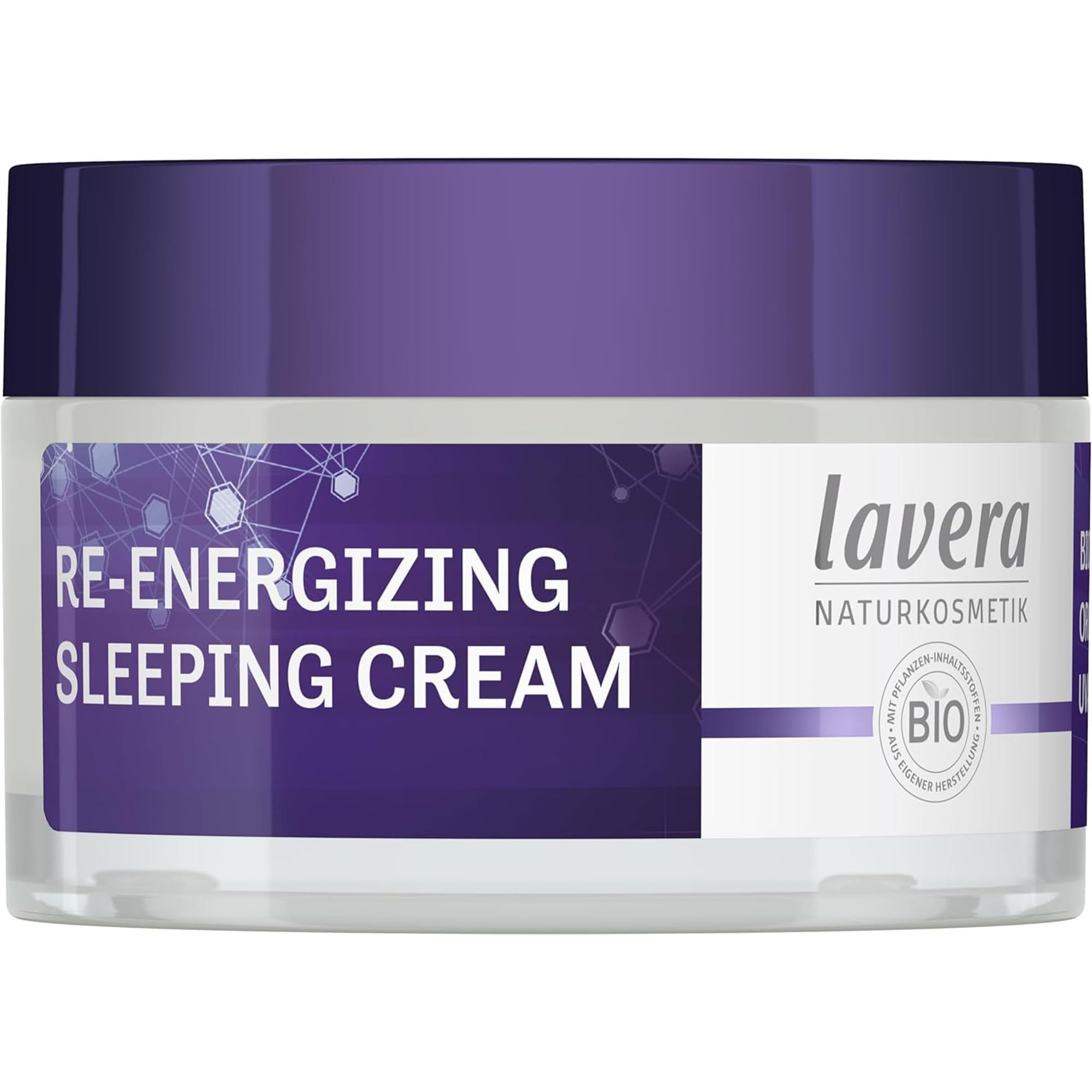 lavera Re-Energizing Sleeping Cream - natürliche Zellerneuerung - Revitalisiert Hautbild - feuchtigkeitsspendend - vegan - Naturkosmetik - 50 ml