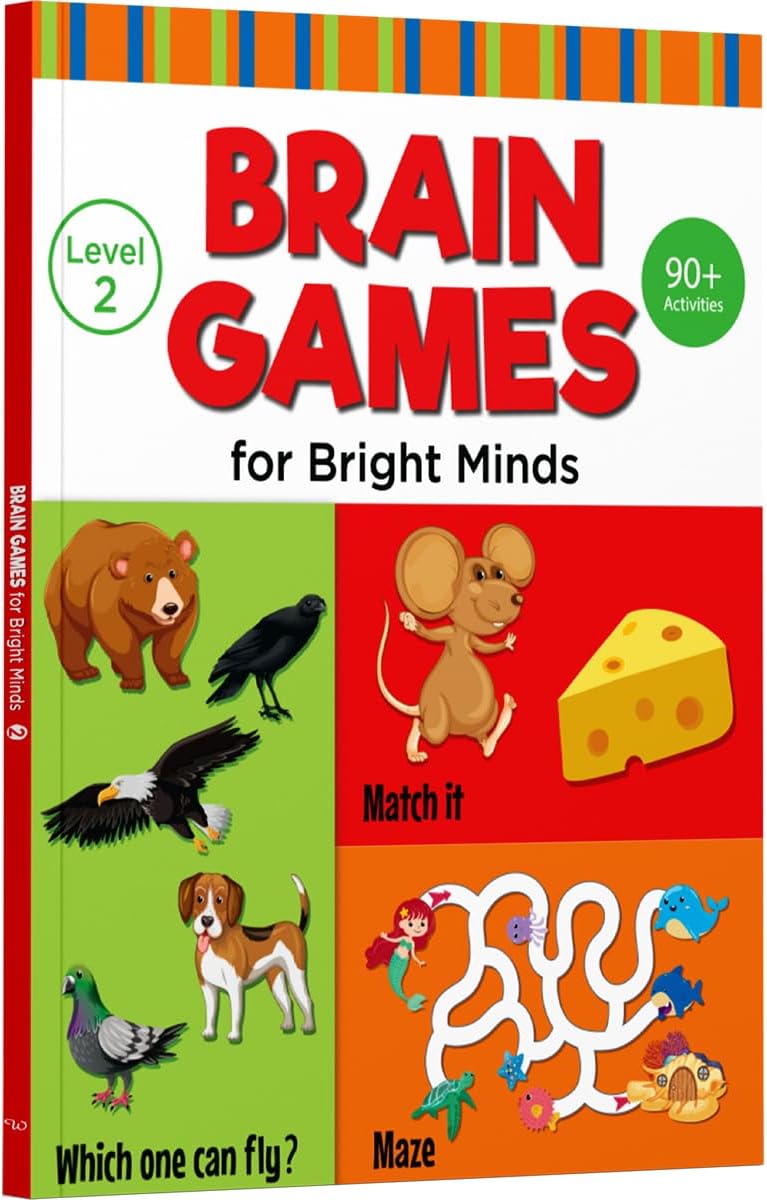 Brain Games For Bright Minds Level 2 :Fun Activity Book For Children