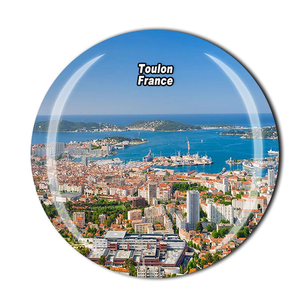 Timefly France Toulon Fridge Magnet Crystal Tourist Souvenir Gift Collection Refrigerator Magnetic Sticker