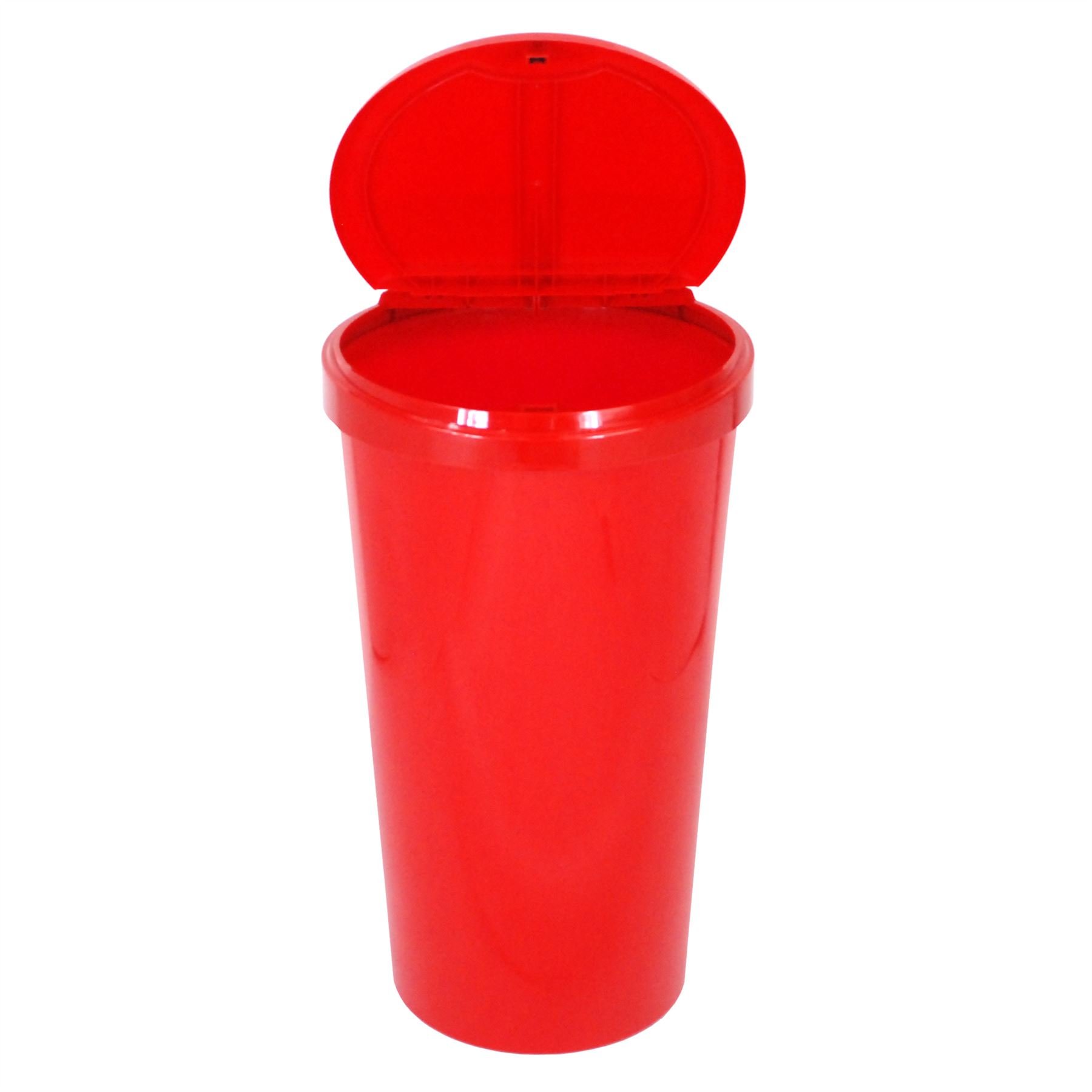 Easy Shopping TOUCH BIN 45L 45 Litre Colour Bin Home Garden Office School Kitchen Top Bin Removable Lid (Red)
