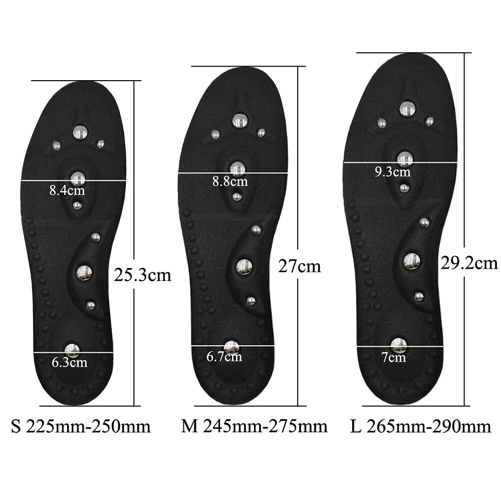 18 Magnétique Thérapie Massage Semelles Therapy Therapy Acupuncture Semelles sous-Chaussures Magnétiques Soft Soft Soft Pads Insert(S (22.5cm-25cm))