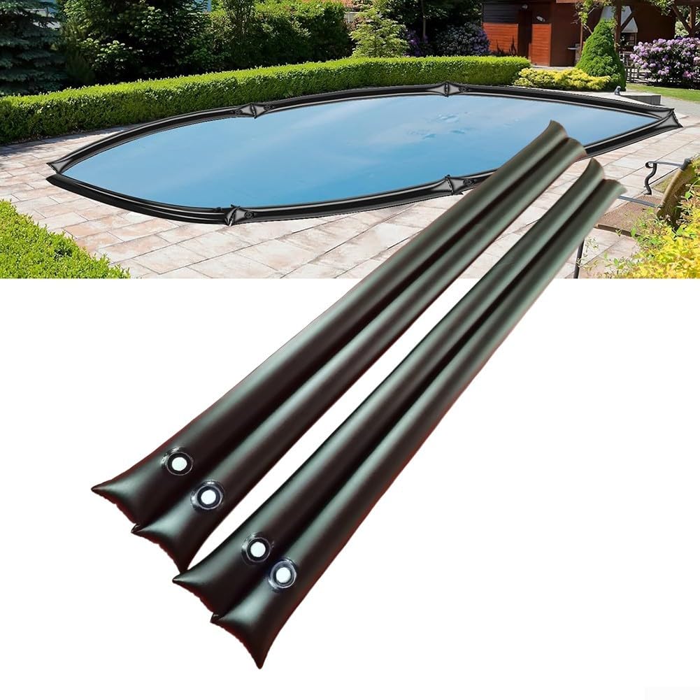 Confezione da 2 pesi resistenti progettati per adattarsi a coperture rettangolari e fuori terra per una stabilità affidabile