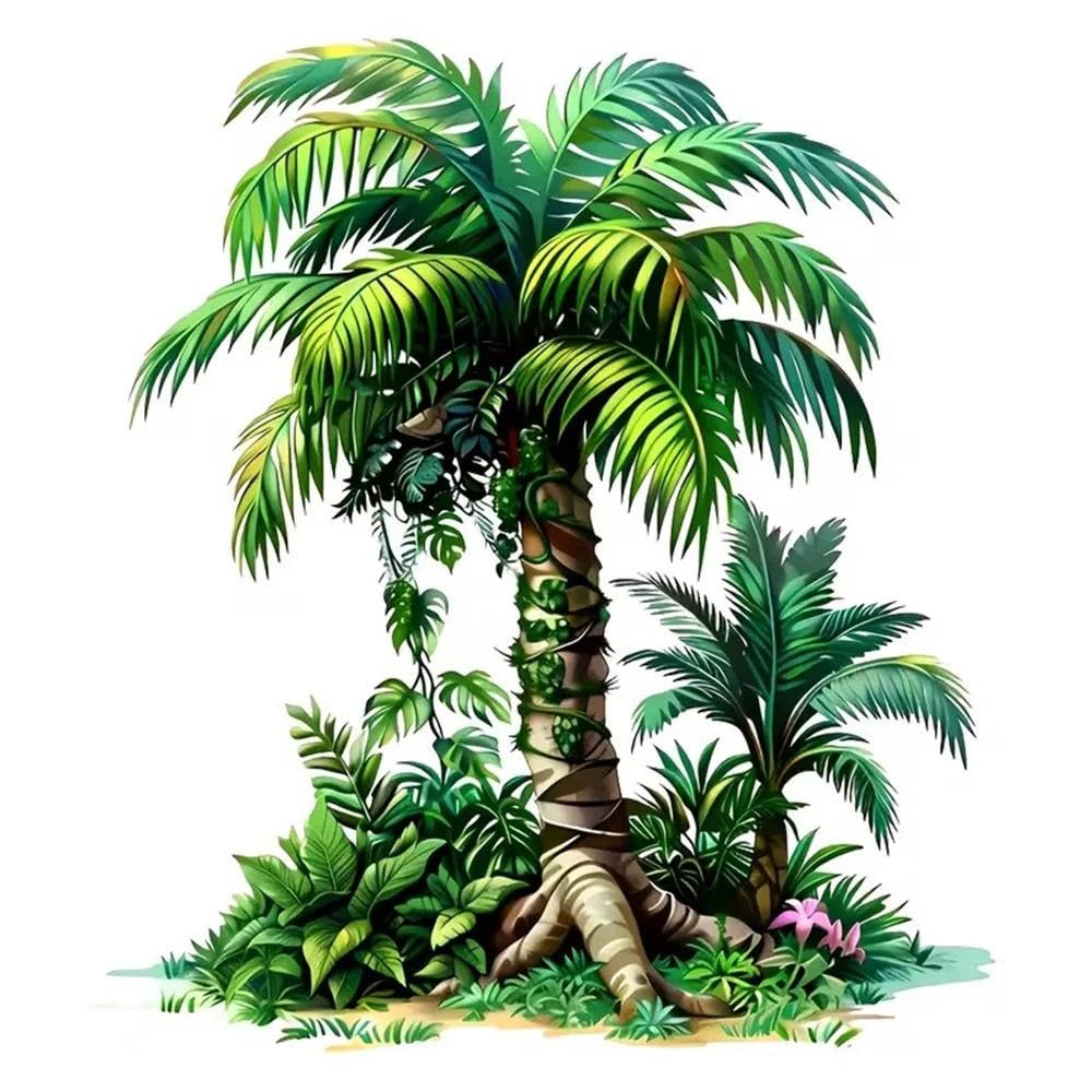Tropical Coconut Tree Car Sticker Suitable for Laptop Car Truck Van SUV Motorcycle(15cm)