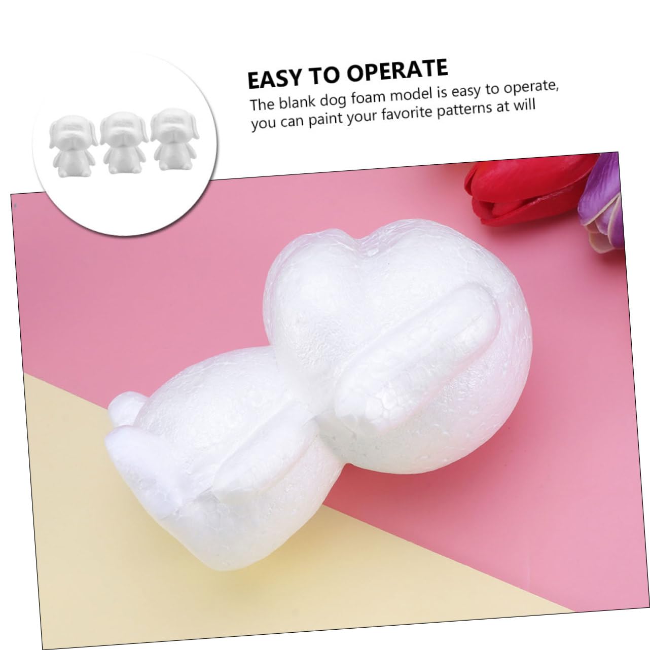 DOITOOL 2 Series Perro De Espuma Diy De Decoración Para Manualidades Y Ejercicios 3 Piezas*2