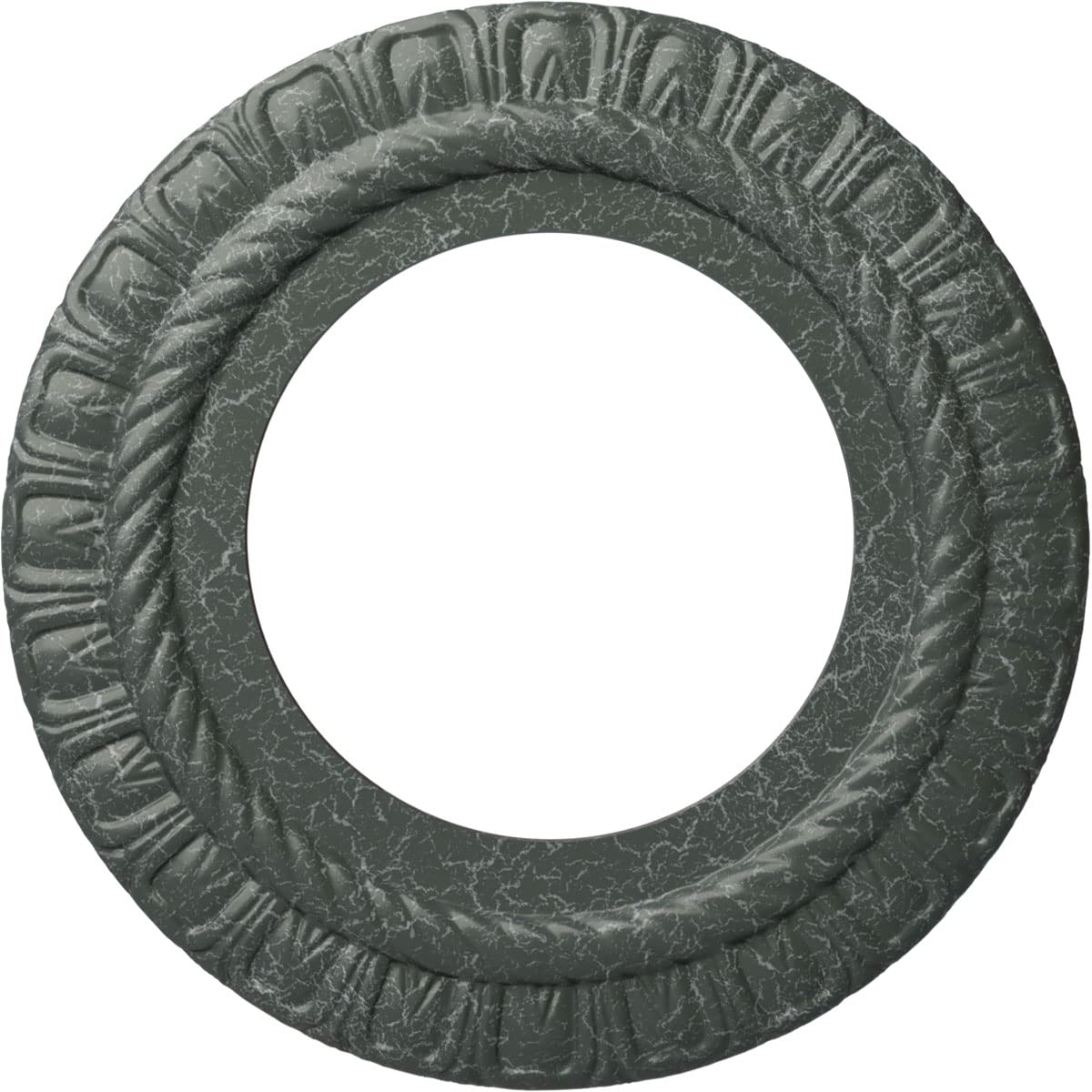10 5/8"OD x 5 3/4"ID x 1/2"P Claremont Ceiling Medallion (Fits Canopies up to 7"), Hand-Painted Athenian Green Crackle