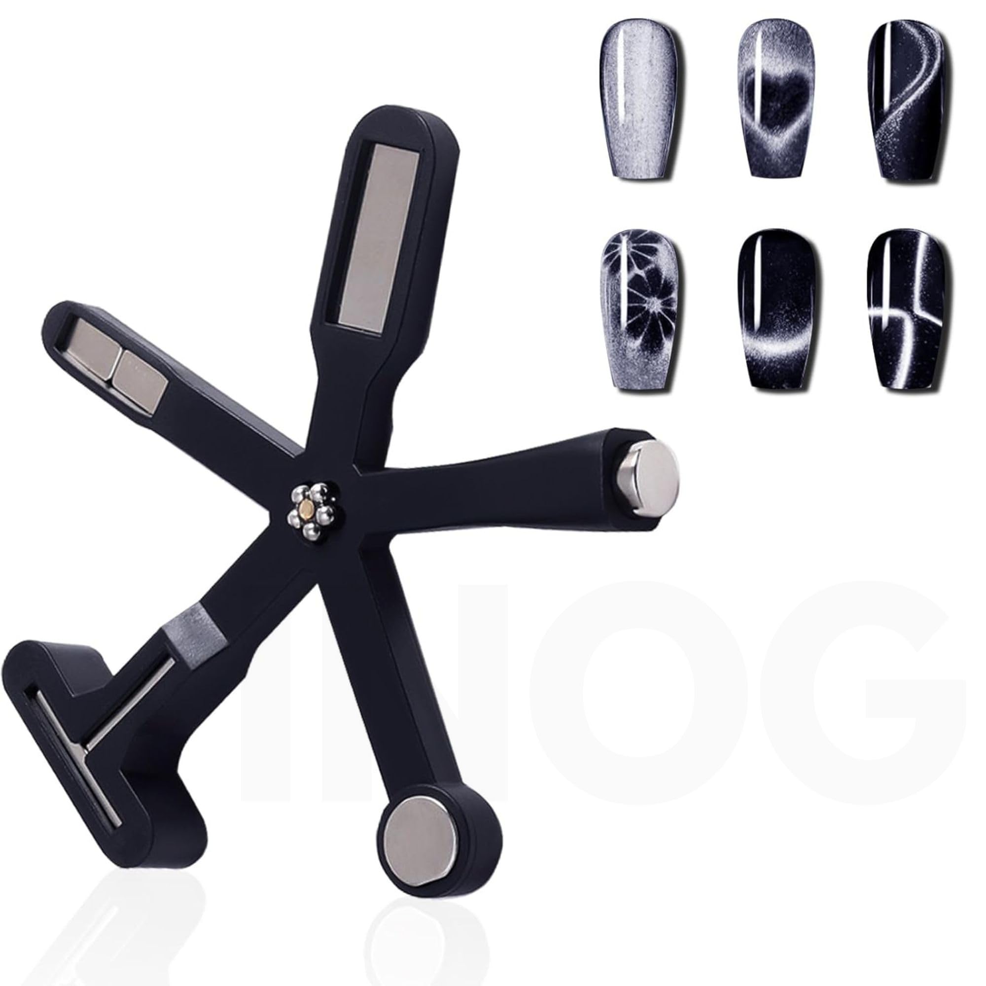 Nail Magnet Tool,Super Long Double-head Nail Magnet Pens Magnet Stick 3D Magnetic Cat Eye Gel Polish Nail Art, for DIY 3d Magnetic, Salon, Studio or Home (6 in 1)-image-7