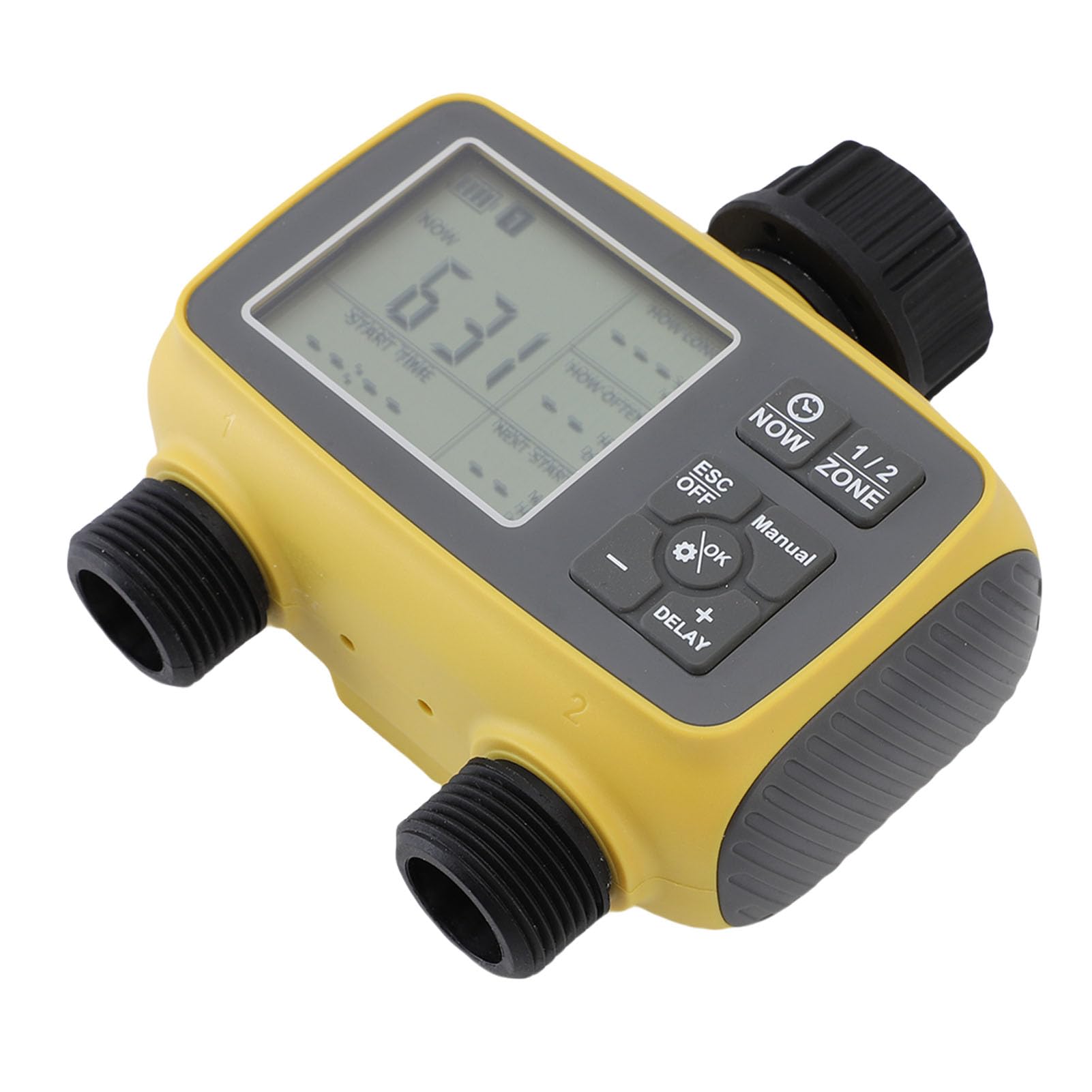Jeffergarden Temporizzatore per Irrigazione, Timer per Irrigazione a Doppia Uscita con Ritardo Pioggia Programmabile per da Giardino, di del Prato Automatico per