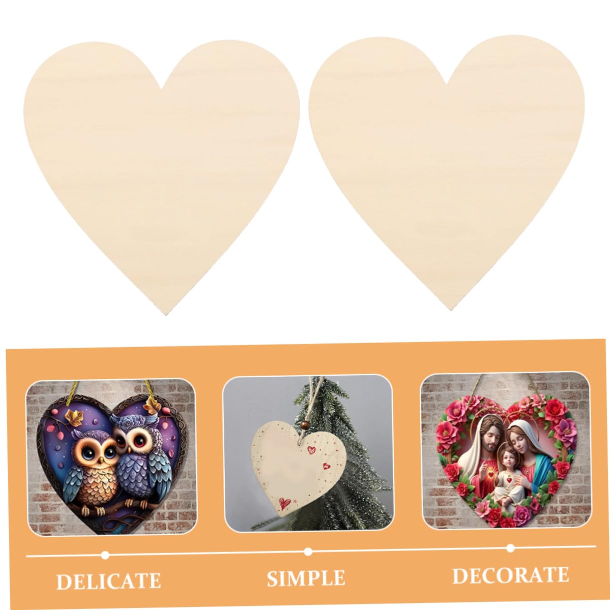 LALAFINA 30stücke Holzherzen Unbemalt für Bastelarbeiten Kleine Herzförmige Holzstücke als Dekoration Holzspäne für Diy-projekte Heim und Partydekoration mit Holzornamenten